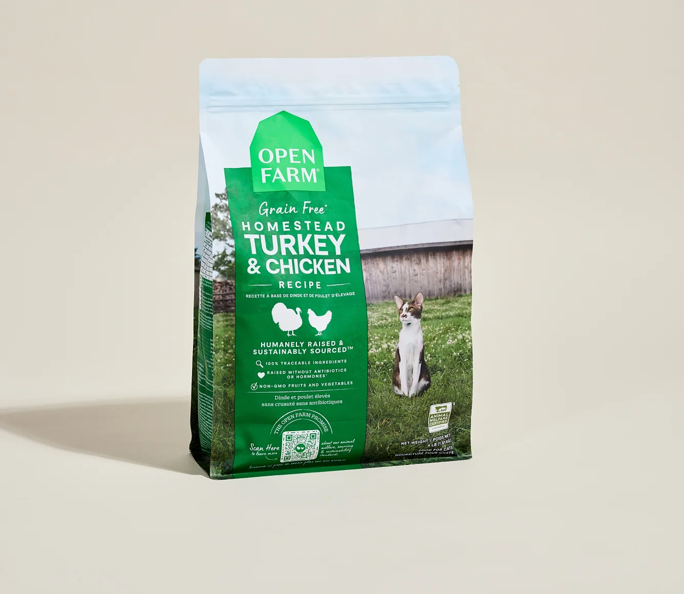 Homestead Turkey & Chicken Grain-Free Dry Cat Kibble