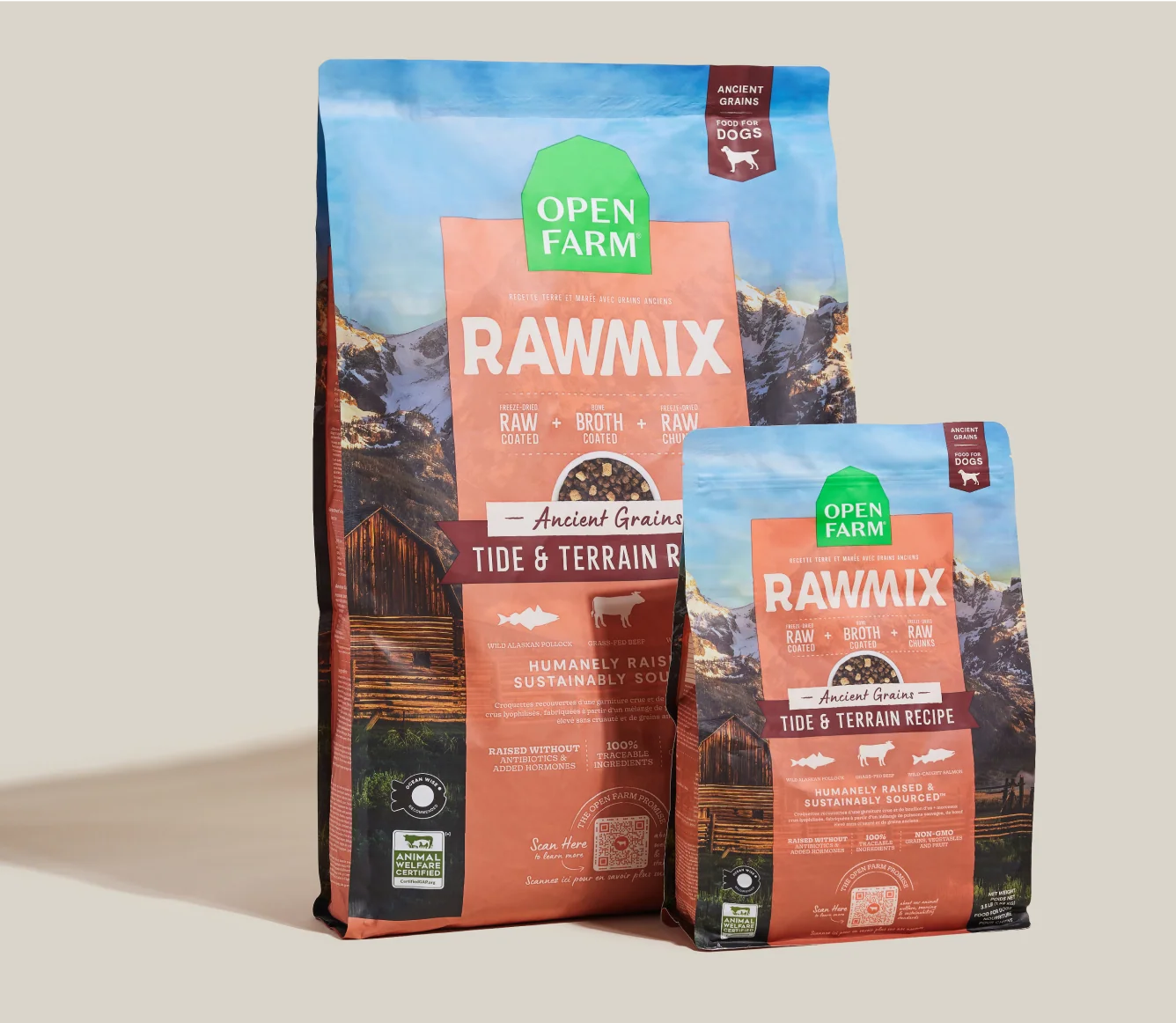 RawMix Tide and Terrain Ancient Grains hundefoder