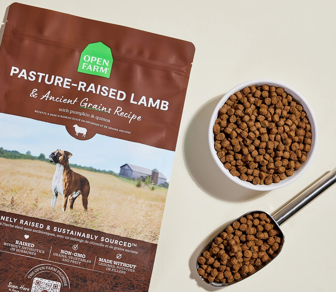 Pasture-Raised Lamb & Ancient Grains Dry Dog Kibble for Allergy-Prone Dogs