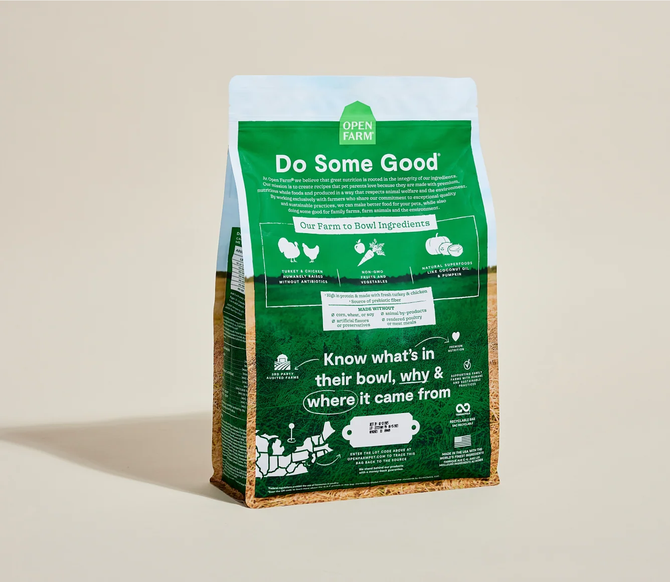 Pienso seco sin cereales para perros Homestead de pavo y pollo