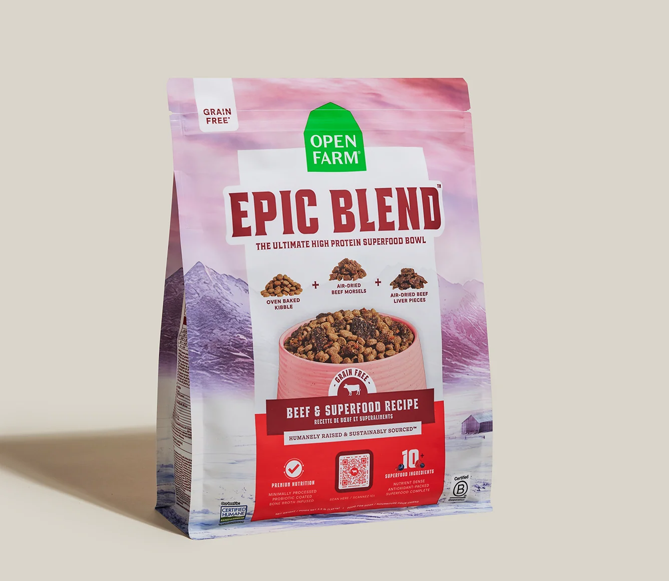 Epic Blend Rind und Superfood getreidefreies Hundefutter