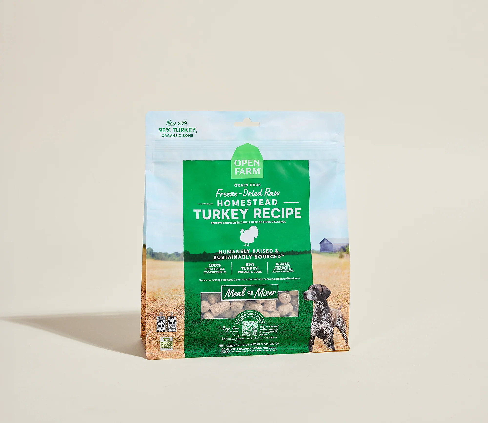 Frysetørret rå hundemad-varietætspakke med seks proteinopskrifter