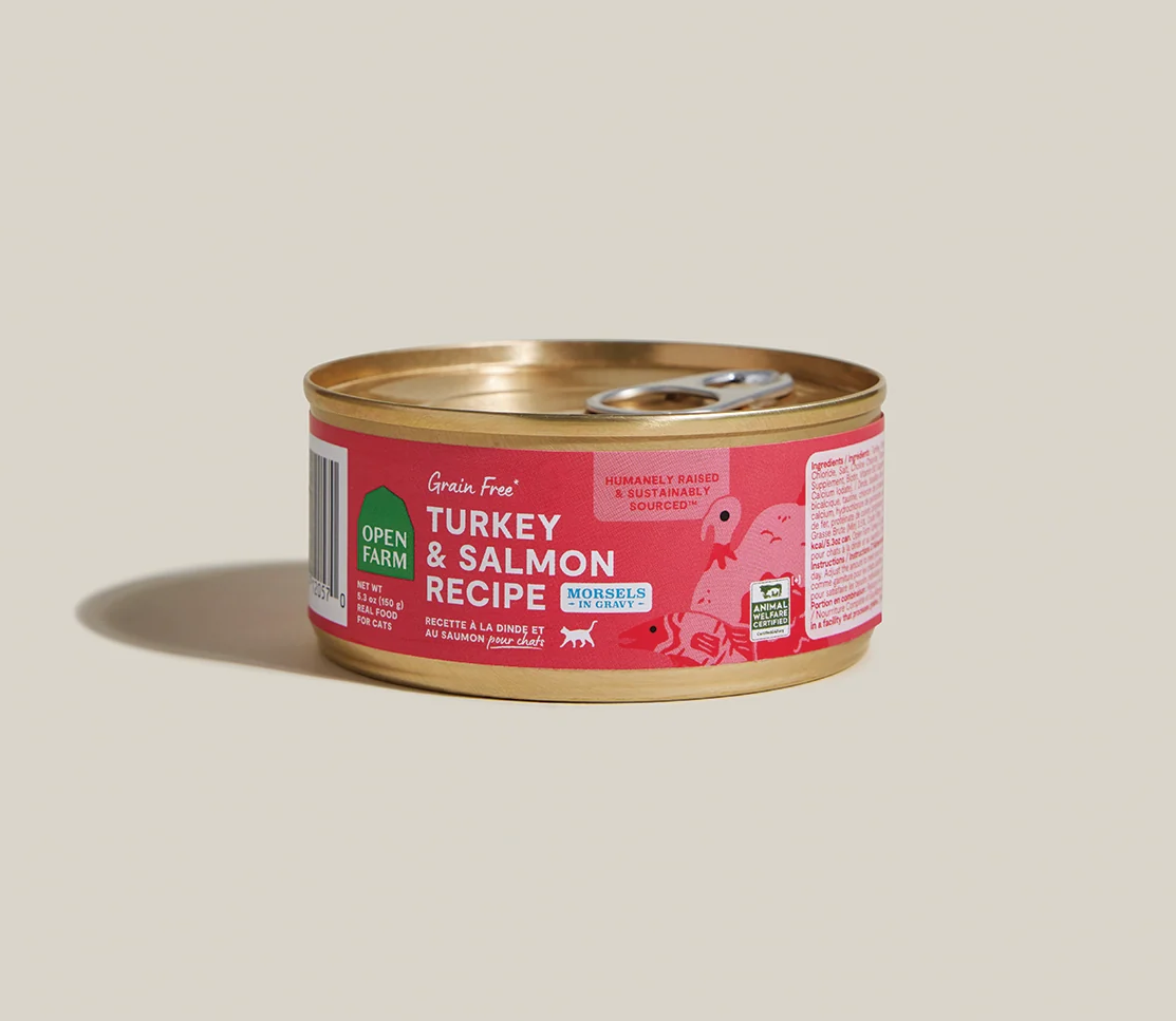 Bouchées de dinde et saumon en sauce pour chat