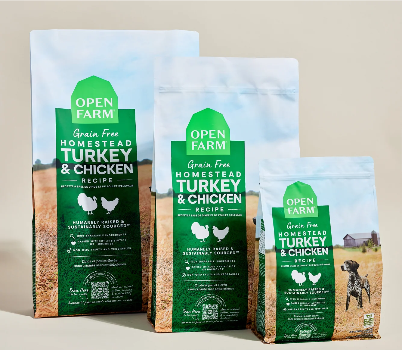 Pienso seco sin cereales para perros Homestead de pavo y pollo