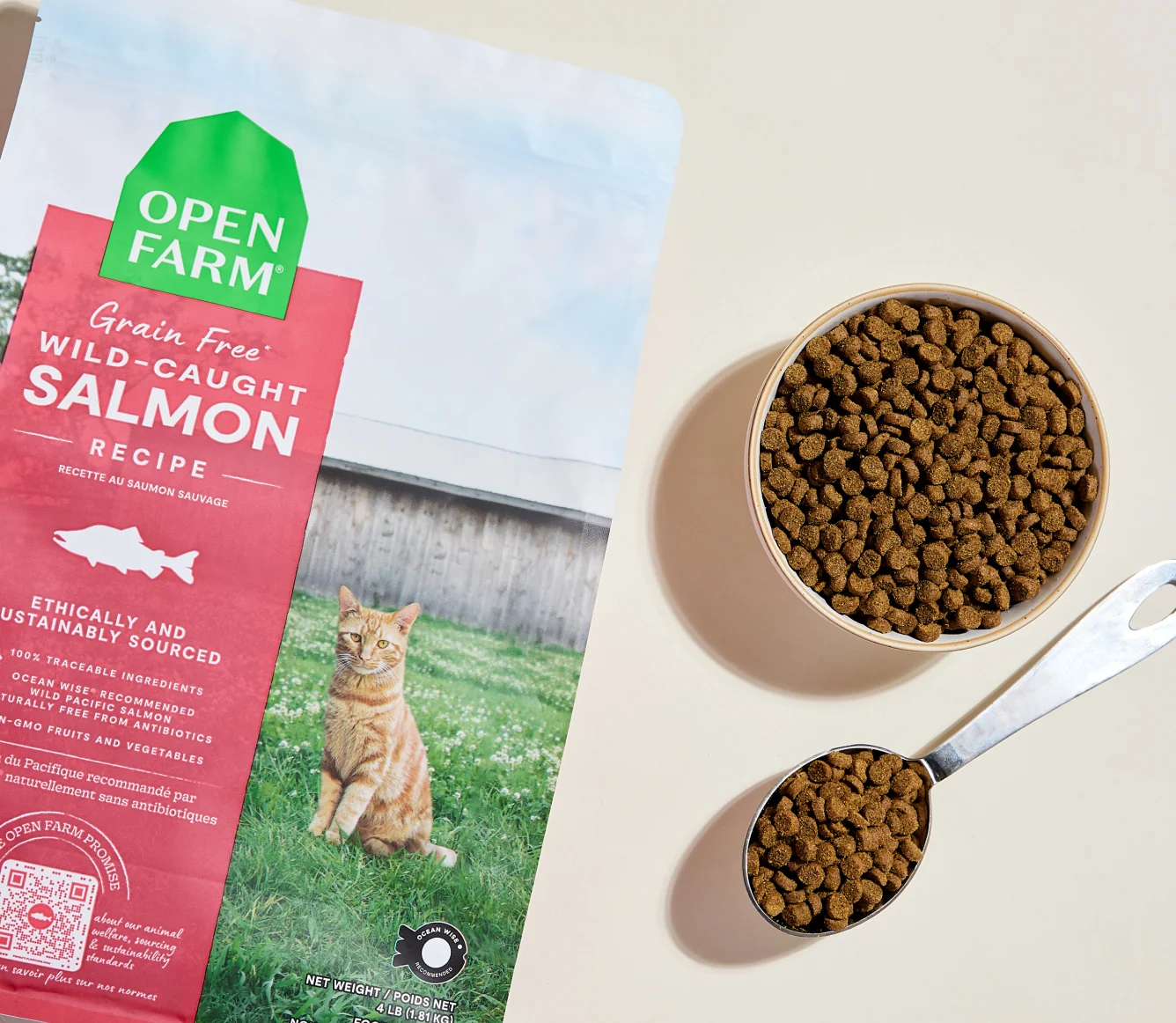 Wild-Caught Salmon Grain-Free Cat Kibble for Kittens and Seniors