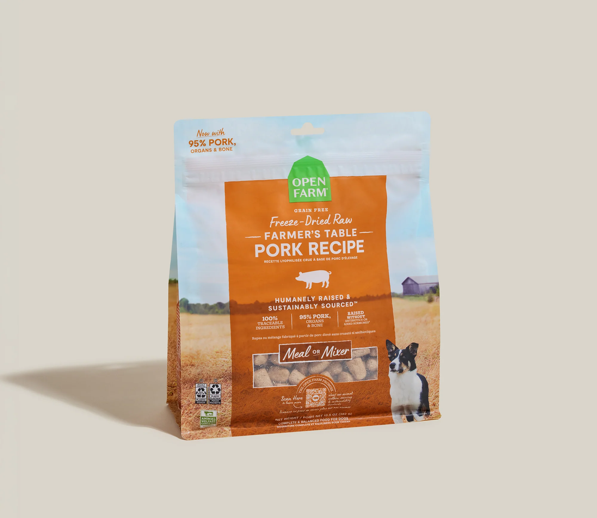 Frysetørret rå hundemad-varietætspakke med seks proteinopskrifter