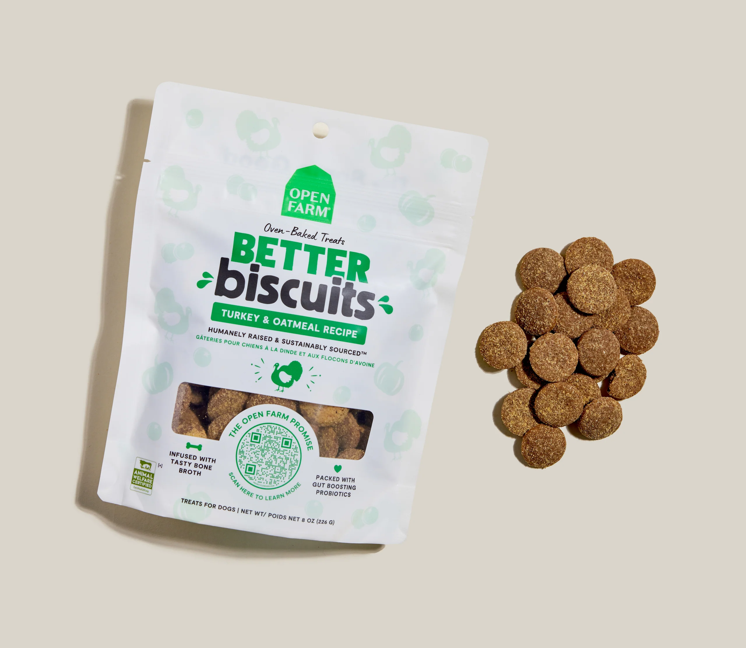 Better Biscuits Kalkun og Havregryn Ovnbagte Hundegodbidder med Probiotika