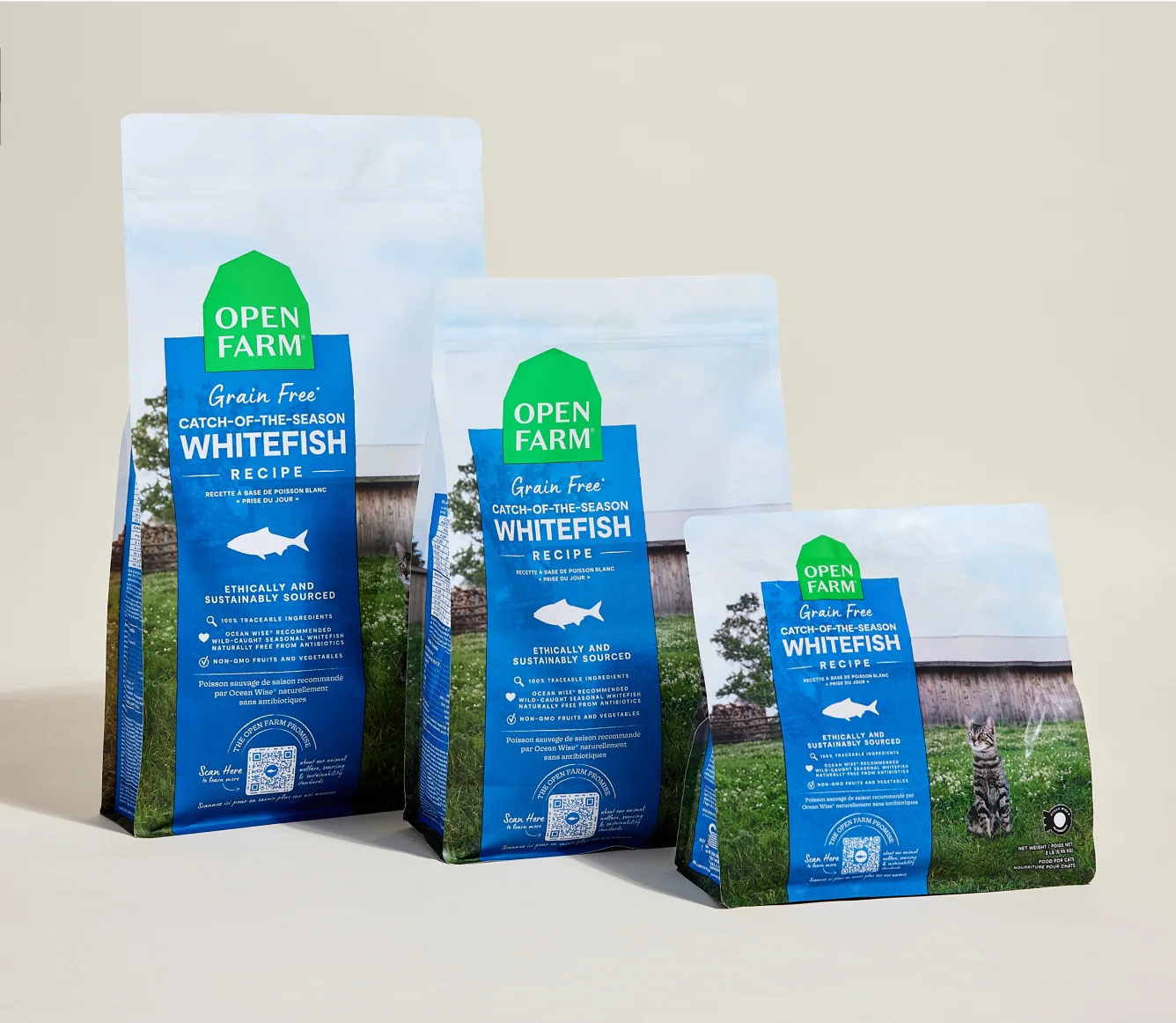 Whitefish Grain-Free Dry Cat Kibble for Skin and Coat