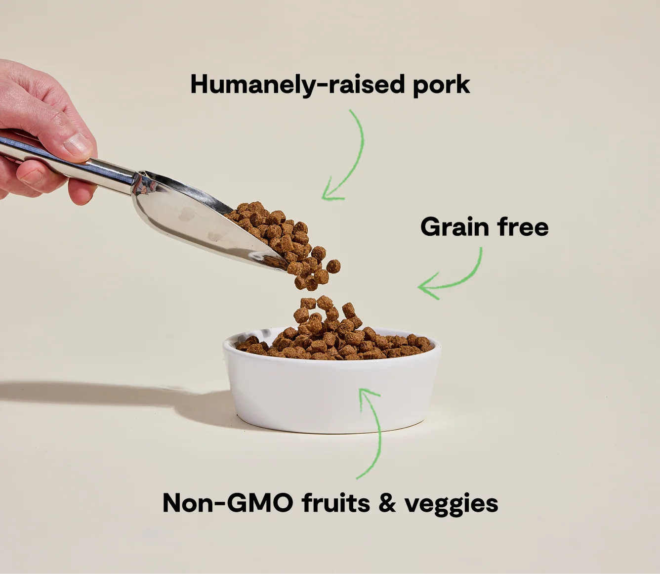 Farmer's Table svinekød kornfri tør hundekibble til hvalpe og seniorer