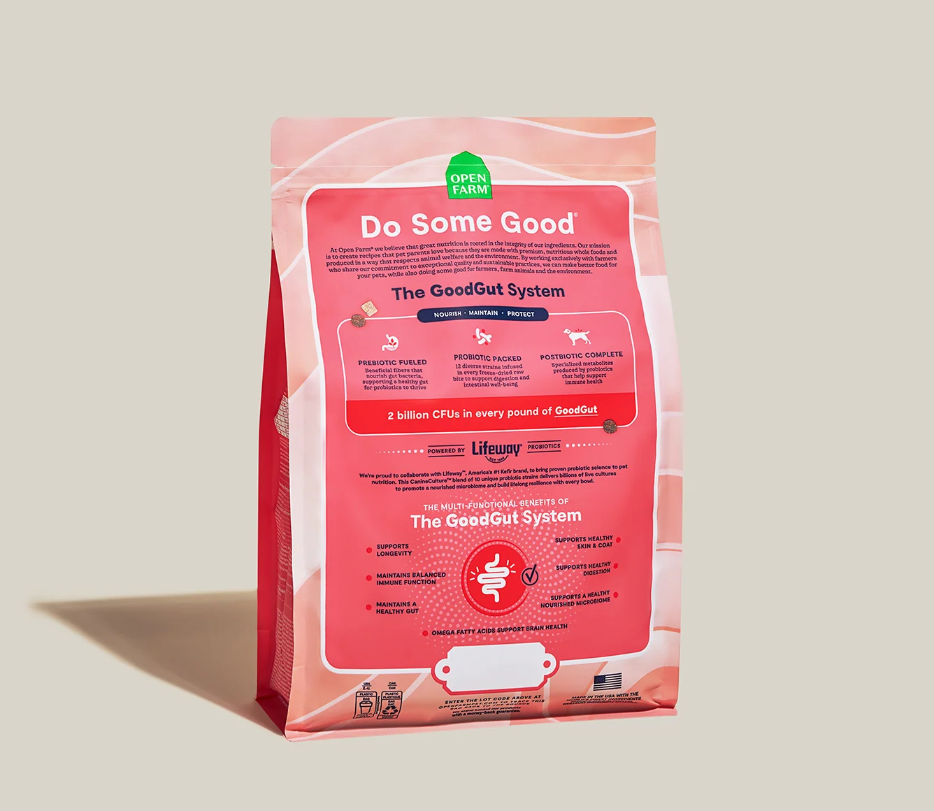 GoodGut Grass-Fed Beef Dog Kibble with Probiotics for Digestive Support