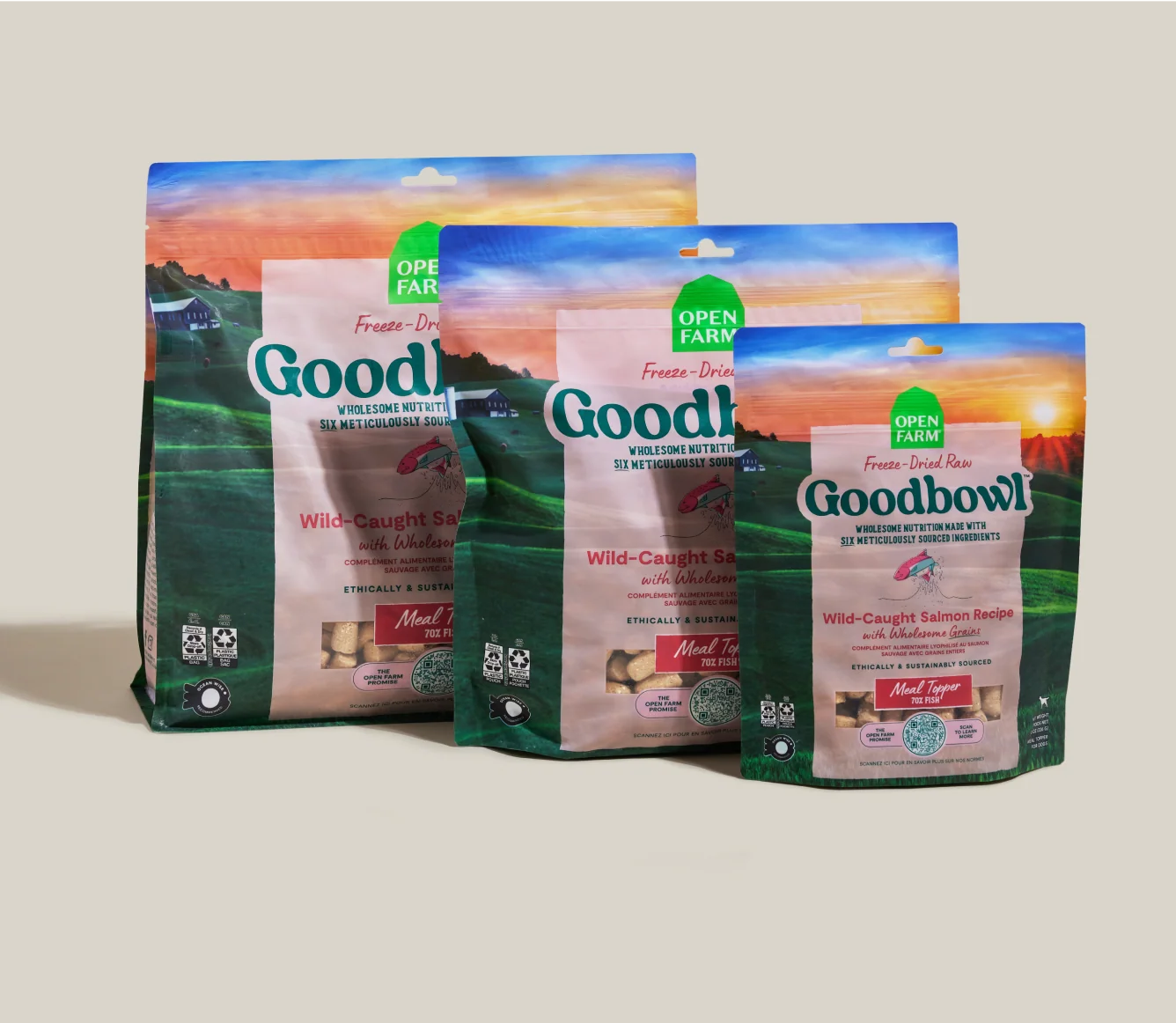 Goodbowl™ Liofilizowane mieszanki z dzikim łososiem dla psów