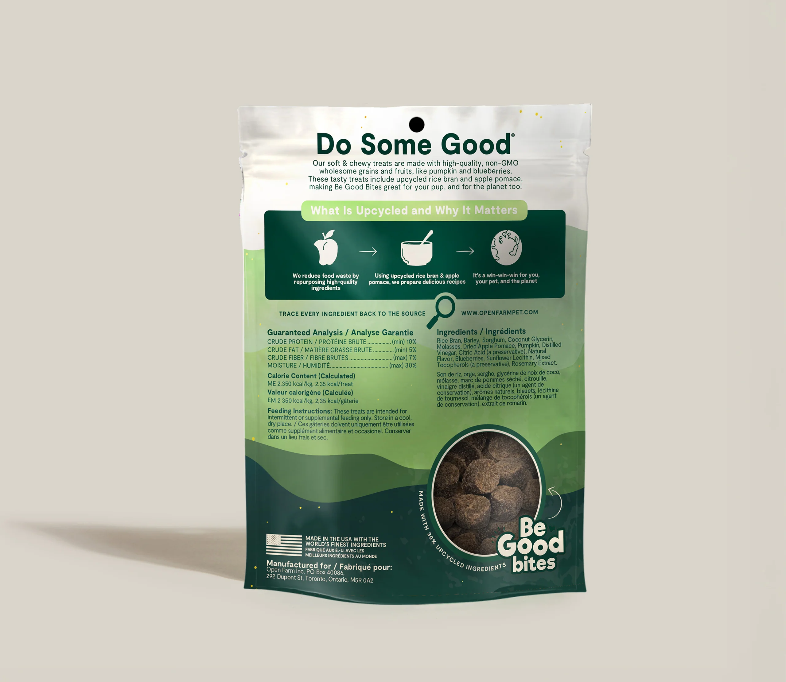 Be Good Bites bløde, seje godbidder til hunde med planter og græskar