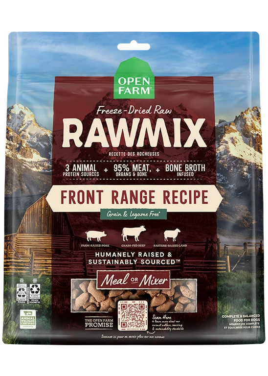 Bocconcini Crudi Liofilizzati RawMix Front Range per Cani con Manzo, Maiale e Agnello