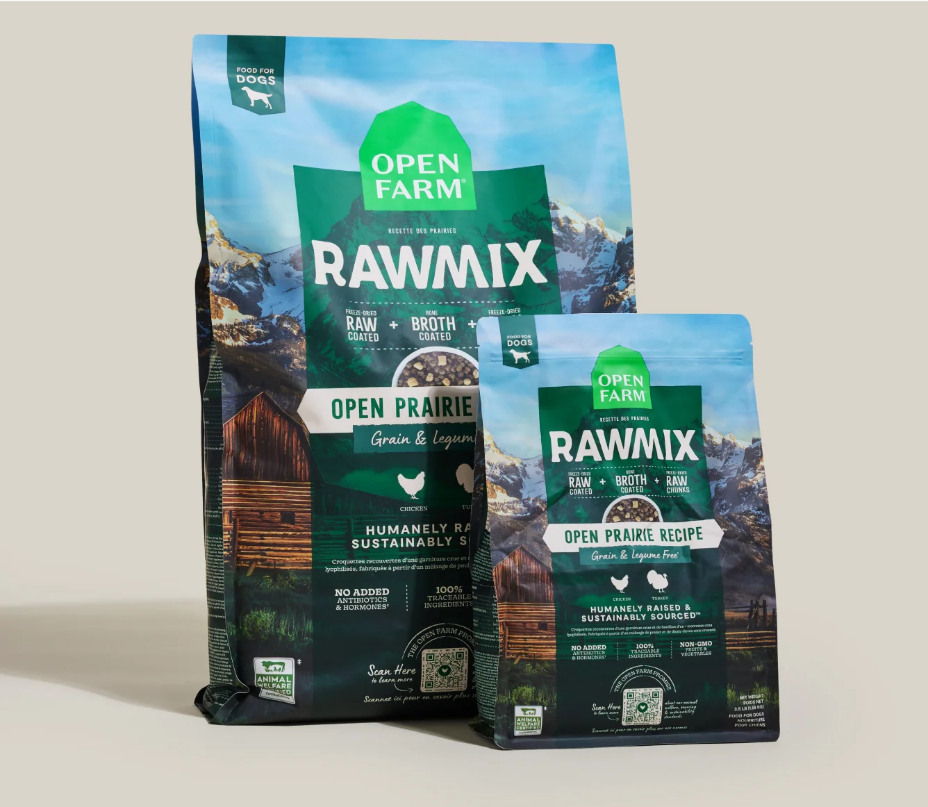 RawMix Open Prairie getreidefreie Hundekroketten mit gefriergetrocknetem Rohfutter