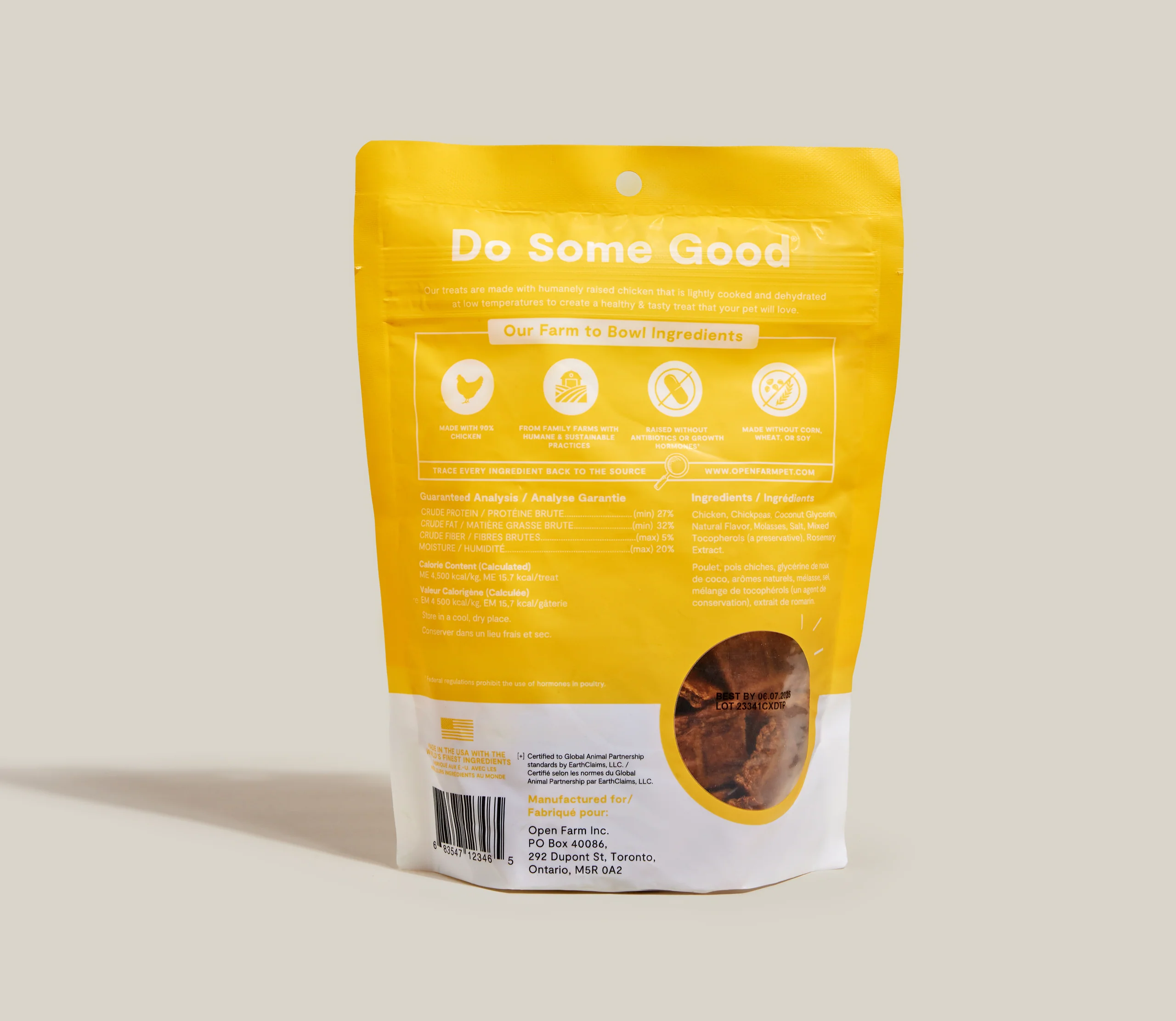 低溫脫水雞肉狗小食（採用善待飼養雞肉製成）
