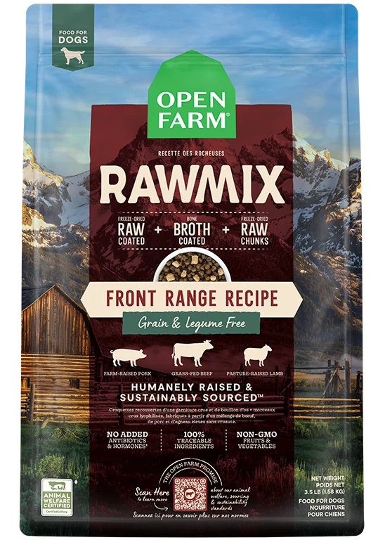 RawMix Front Range getreidefreie Hundekroketten mit Rind, Lamm und Schwein