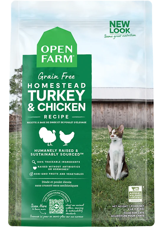 Homestead Turkey & Chicken Grain-Free Dry Cat Kibble