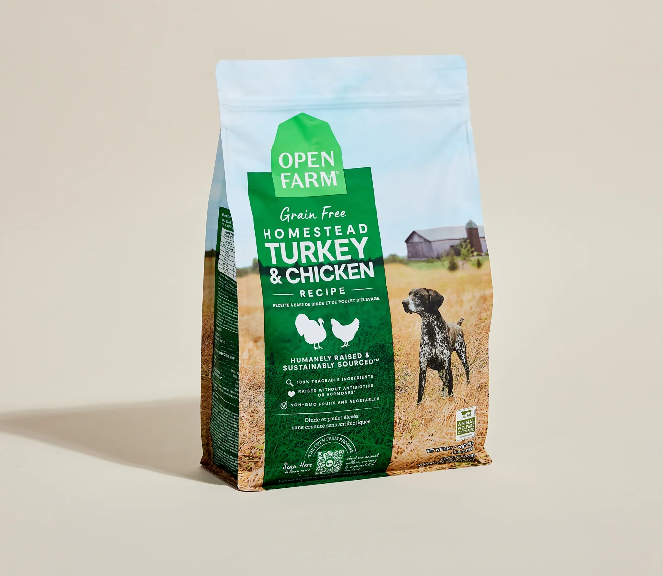 Pienso seco sin cereales para perros Homestead de pavo y pollo