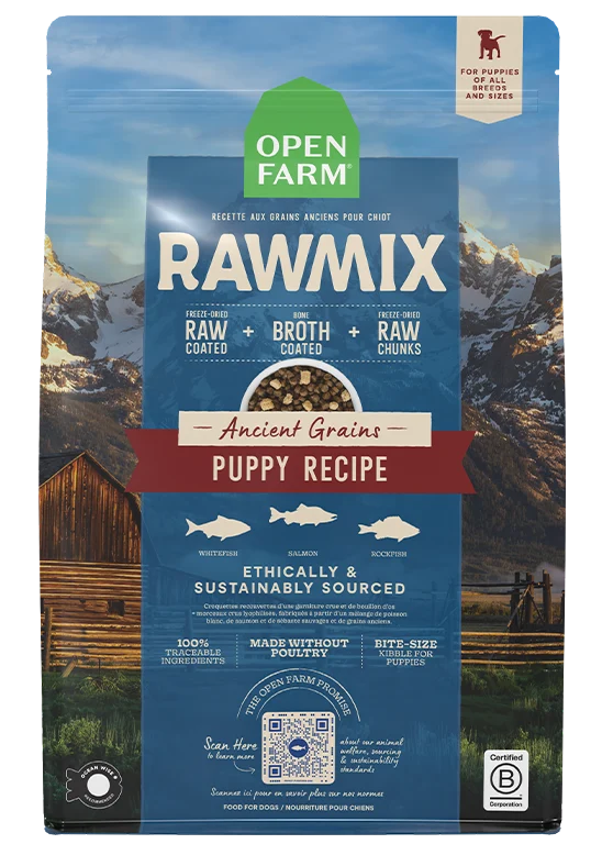 Sucha karma dla szczeniąt RawMix Ancient Grains z łososiem i rybą białą