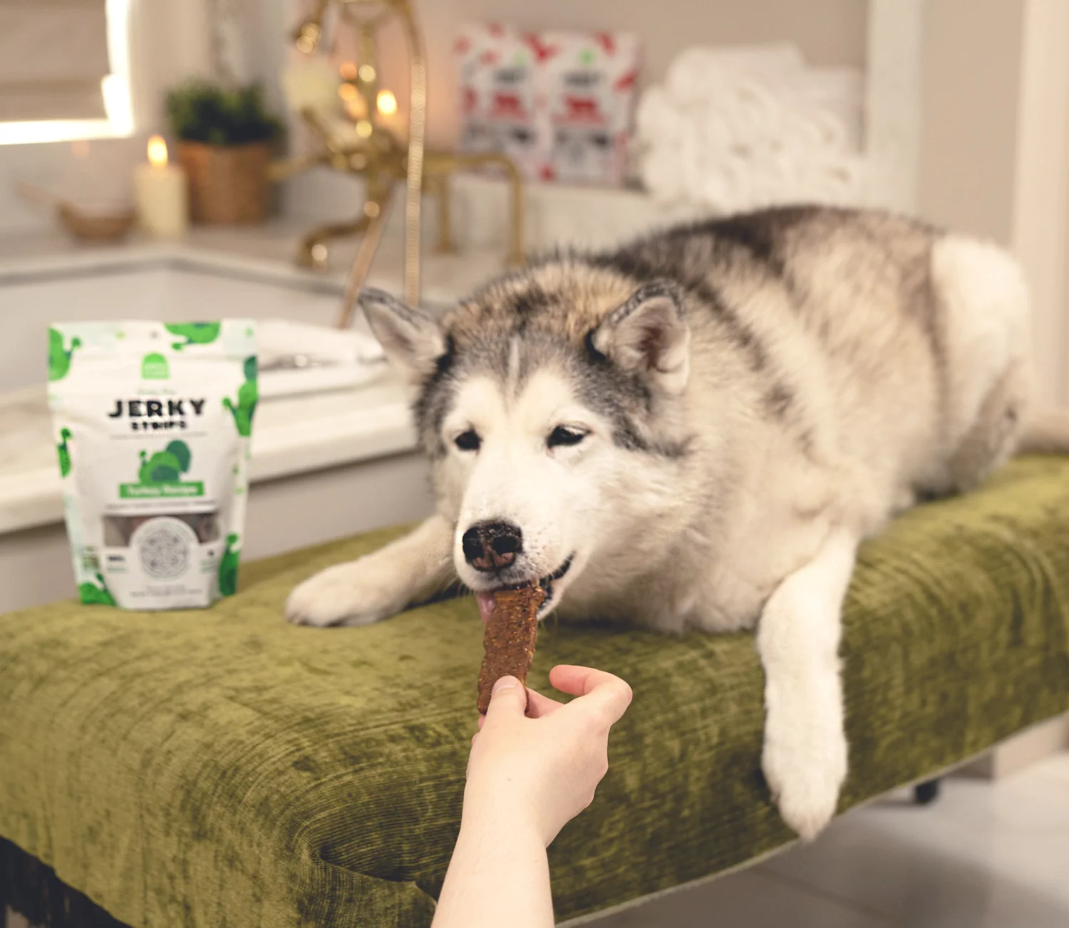 Open Farm Jerky Şeritleri Köpek Ödülü Çeşit Paketi, Üç Farklı Lezzet