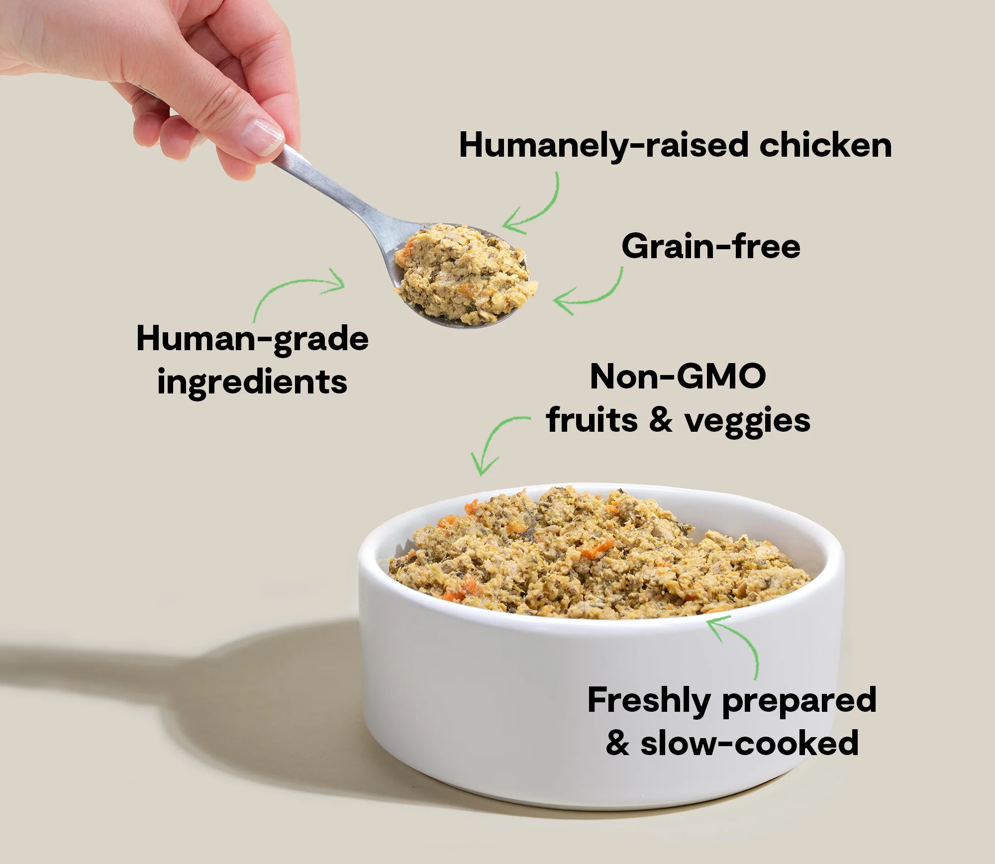 Kornfrit friskfremstillet hundefoder med Harvest Chicken fra dyrevelfærdsopdræt