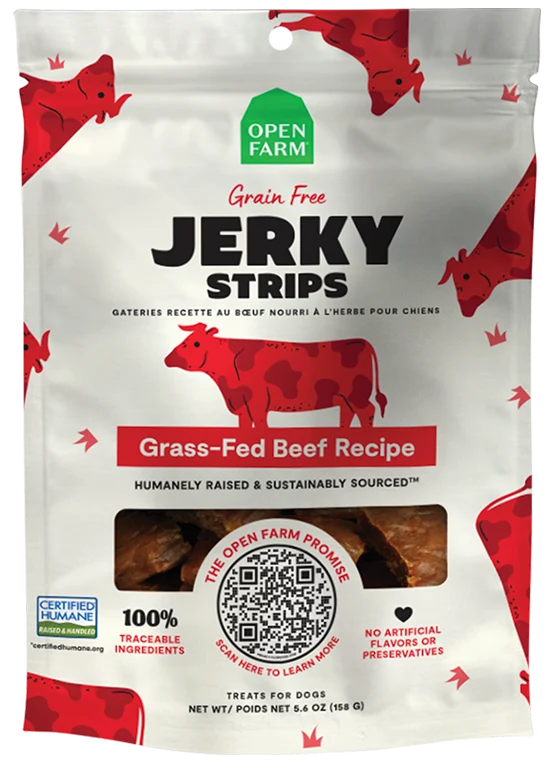 Getreidefreie Jerky-Streifen aus Weide-Rindfleisch für Hunde