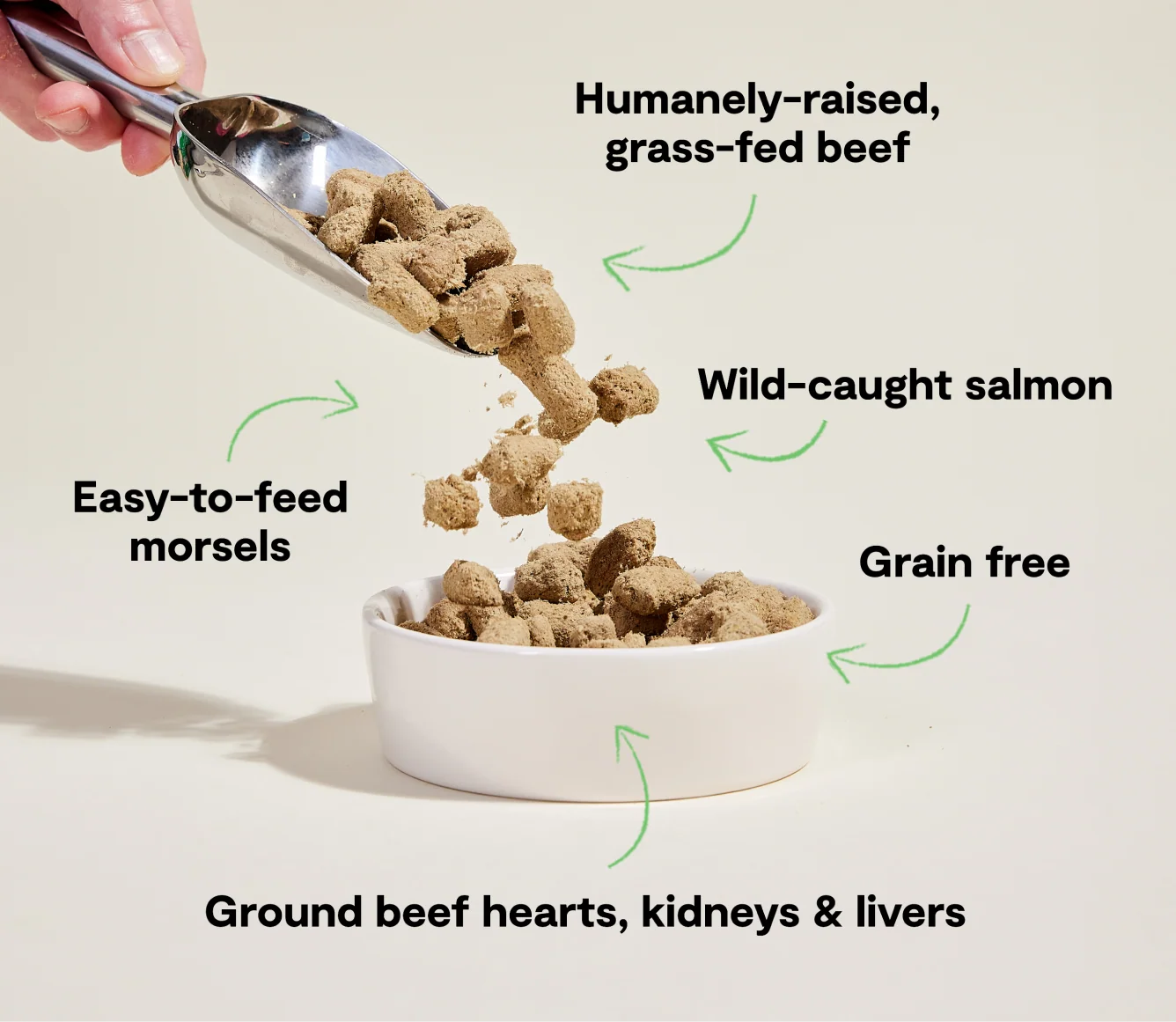 Surf & Turf Freeze Dried Raw Morsels for Dogs, 95% Salmon and Beef