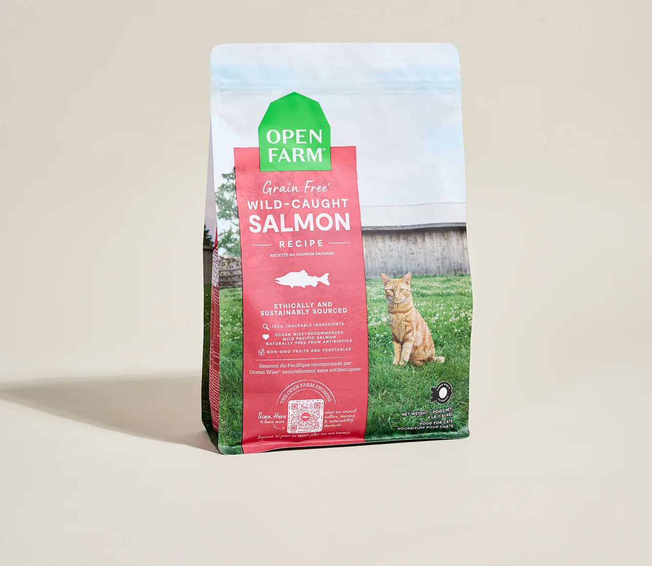 Wild-Caught Salmon Grain-Free Cat Kibble for Kittens and Seniors