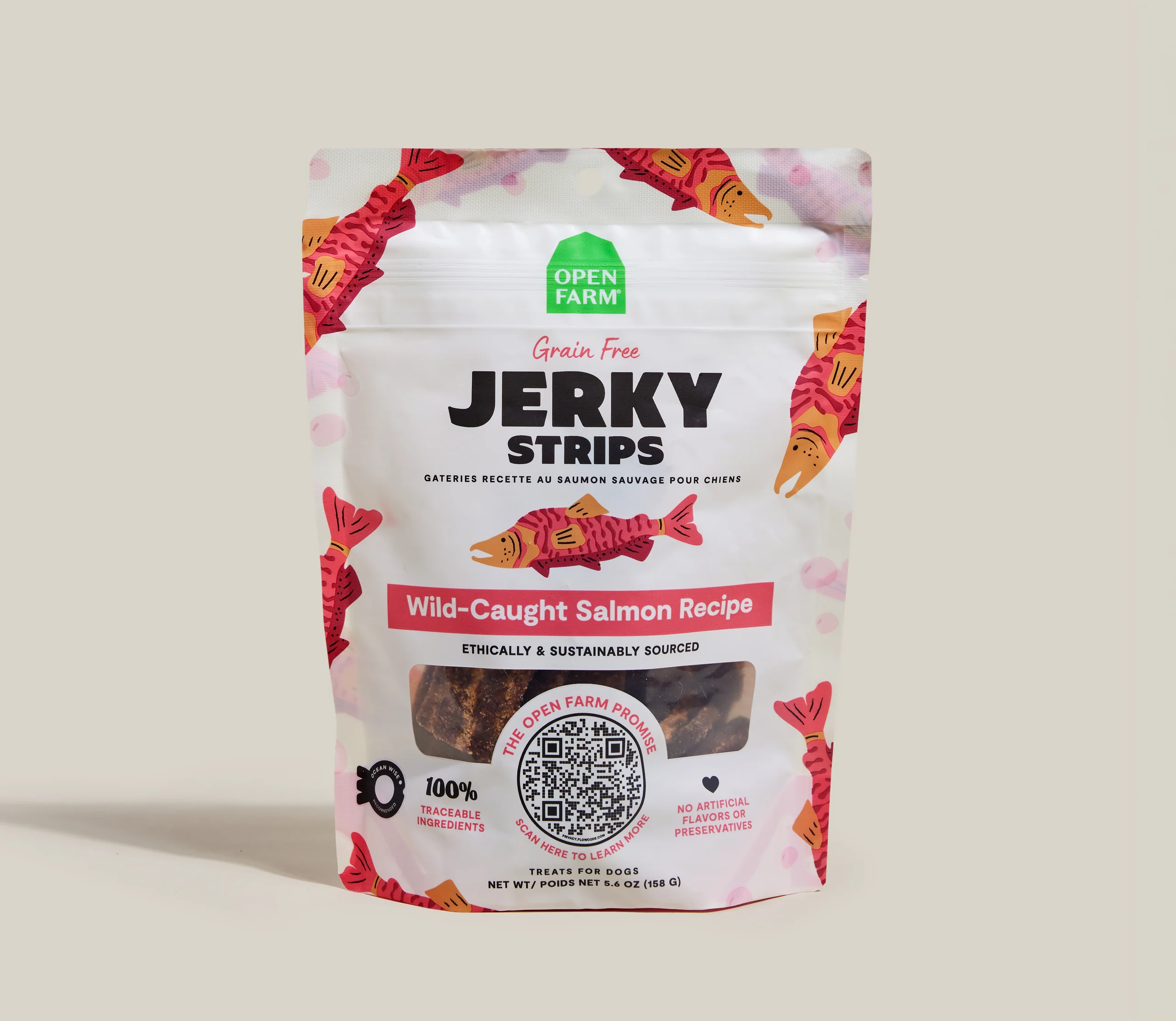 Open Farm Jerky Şeritleri Köpek Ödülü Çeşit Paketi, Üç Farklı Lezzet