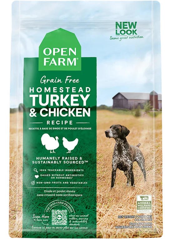 Pienso seco sin cereales para perros Homestead de pavo y pollo