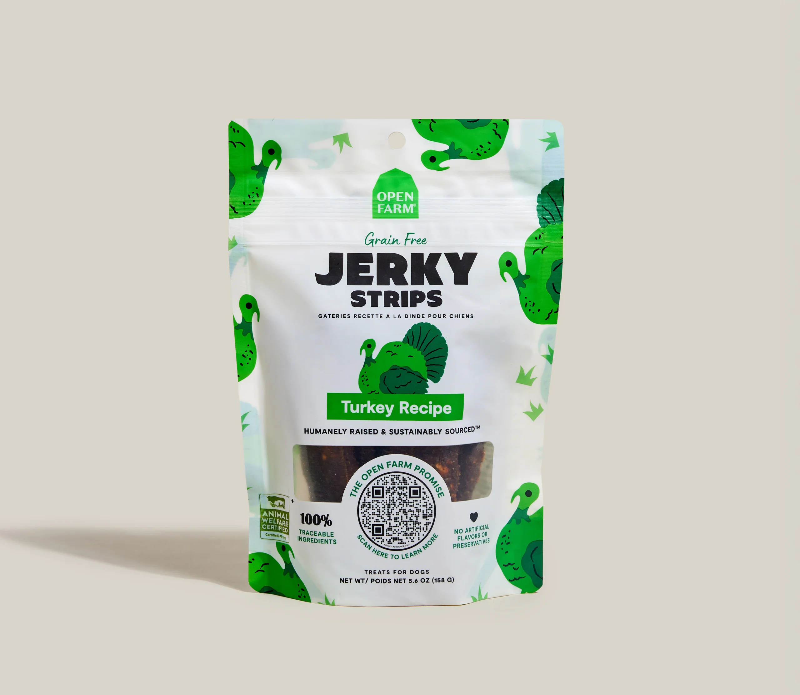 Open Farm Jerky Şeritleri Köpek Ödülü Çeşit Paketi, Üç Farklı Lezzet