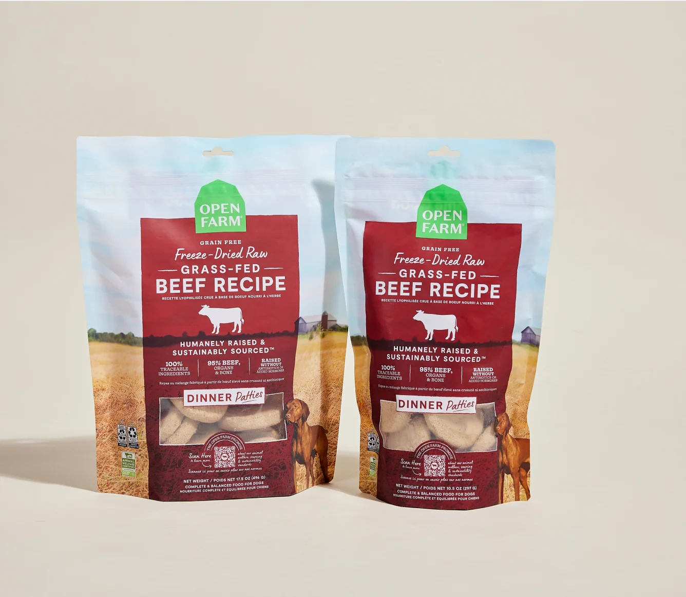 Medaglioni crudi liofilizzati Grass-Fed Beef per cani, 95% manzo