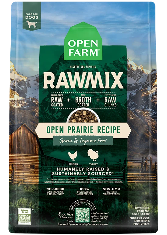 RawMix Open Prairie getreidefreie Hundekroketten mit gefriergetrocknetem Rohfutter