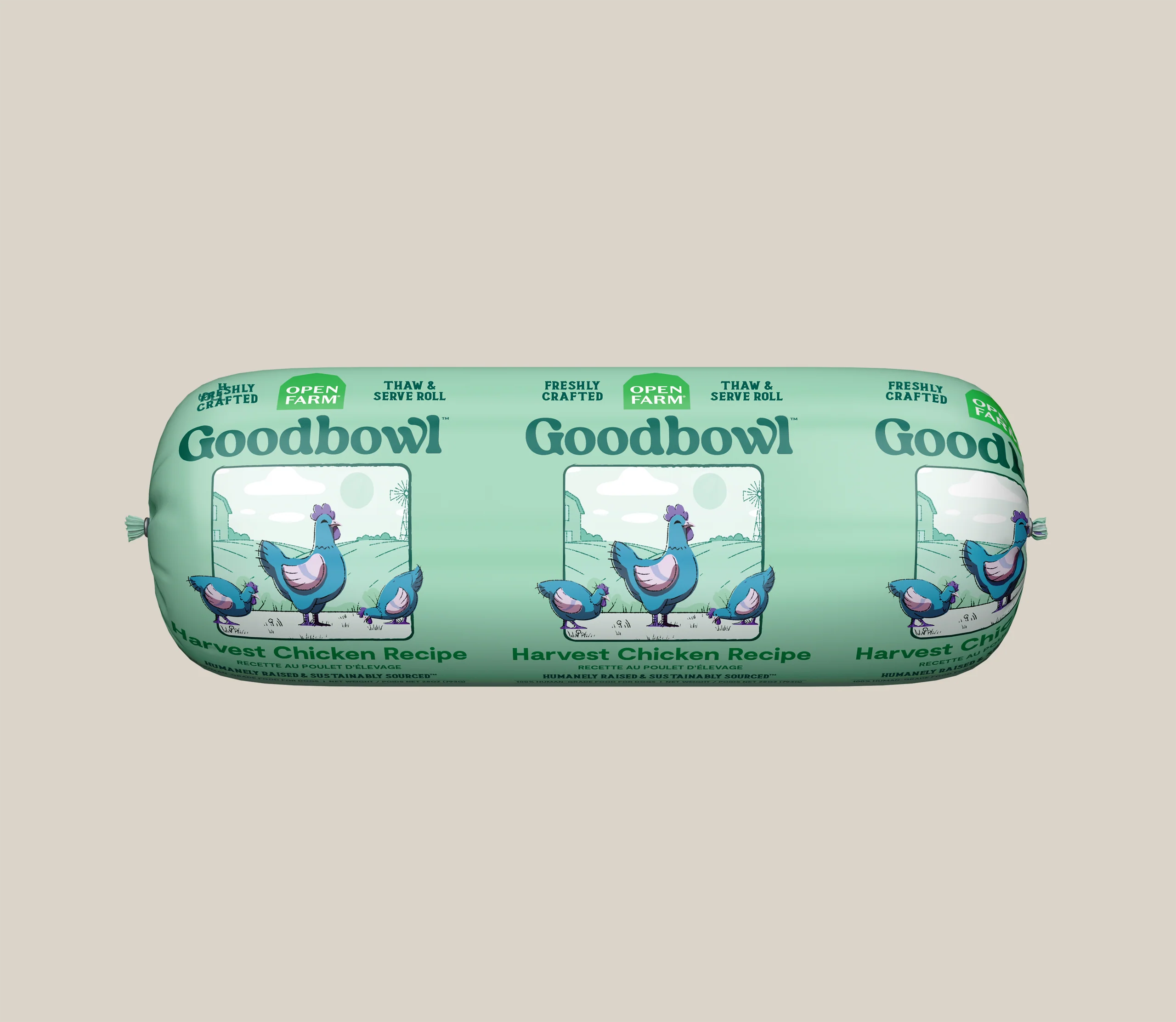 Roll Fresco di Pollo Harvest per Cani di Goodbowl