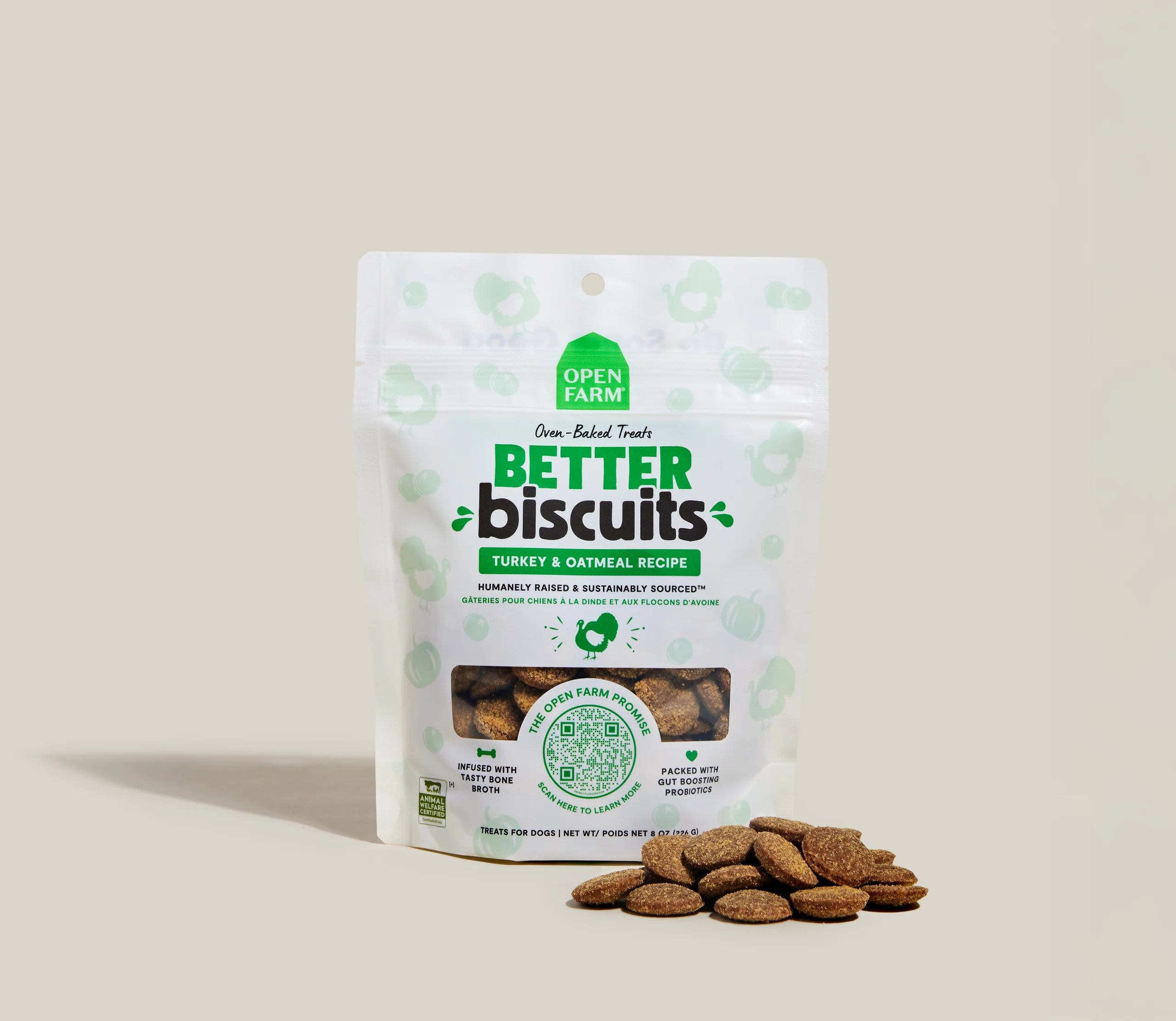 Better Biscuits Kalkun og Havregryn Ovnbagte Hundegodbidder med Probiotika