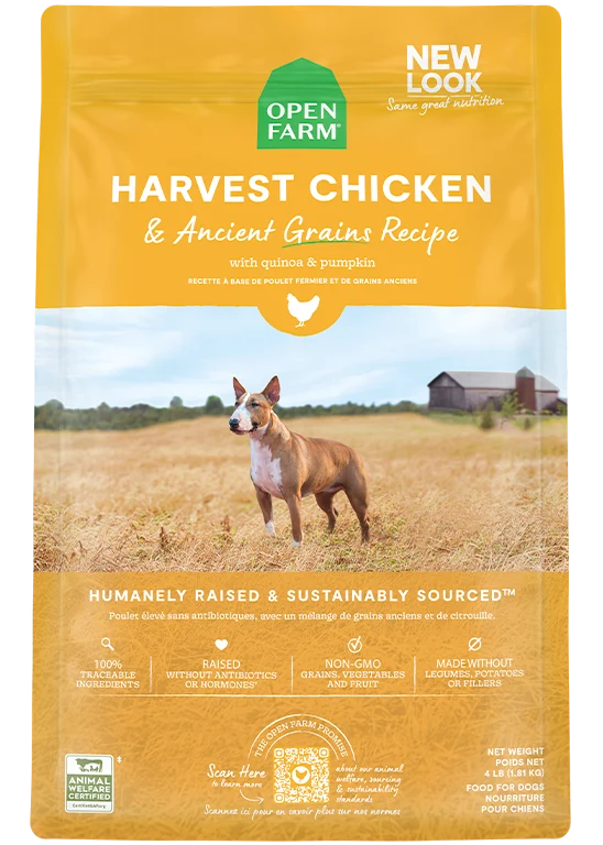 Harvest Chicken & Ancient Grains Dry Dog Kibble with Quinoa and Pumpkin