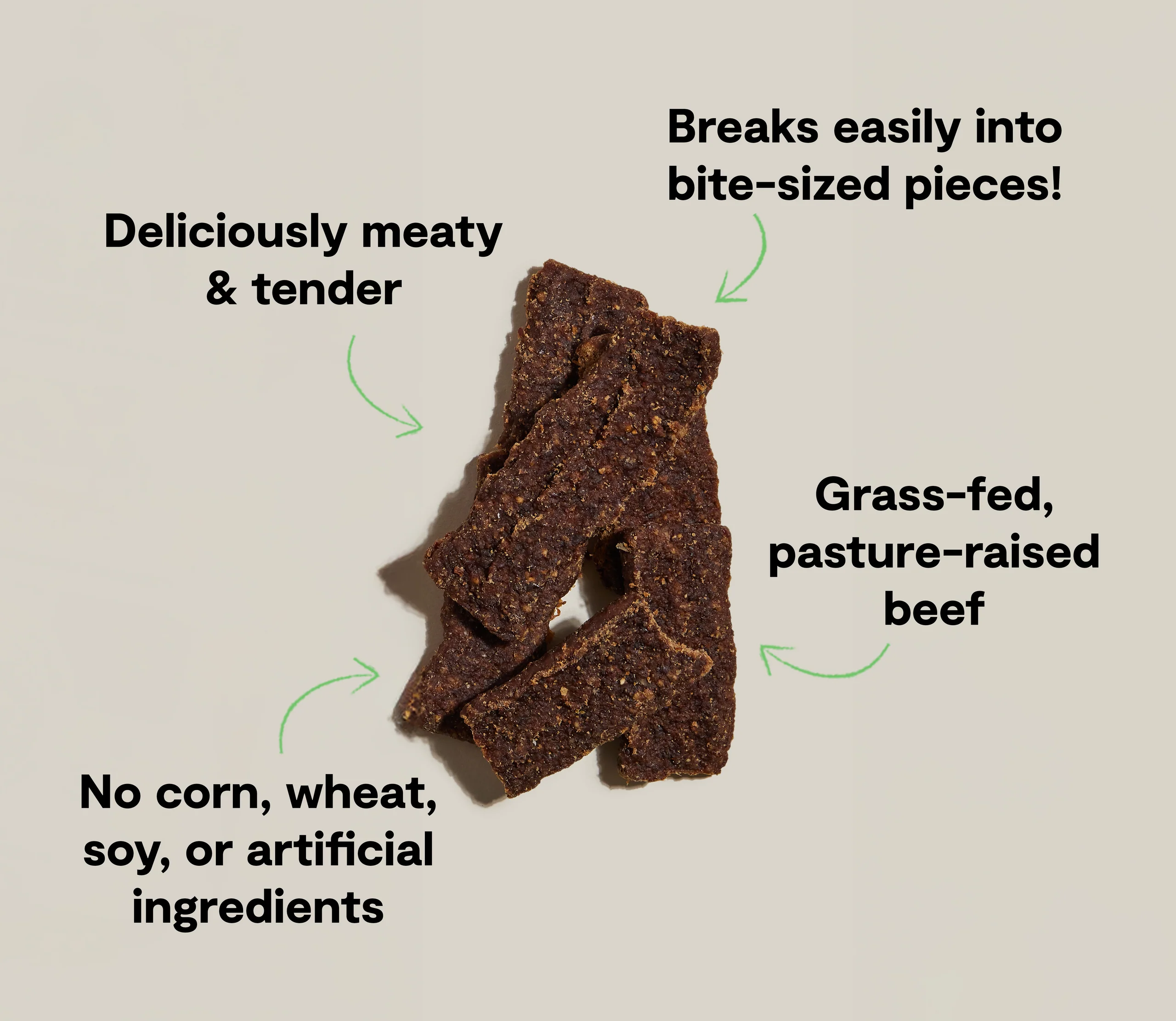 Getreidefreie Jerky-Streifen aus Weide-Rindfleisch für Hunde