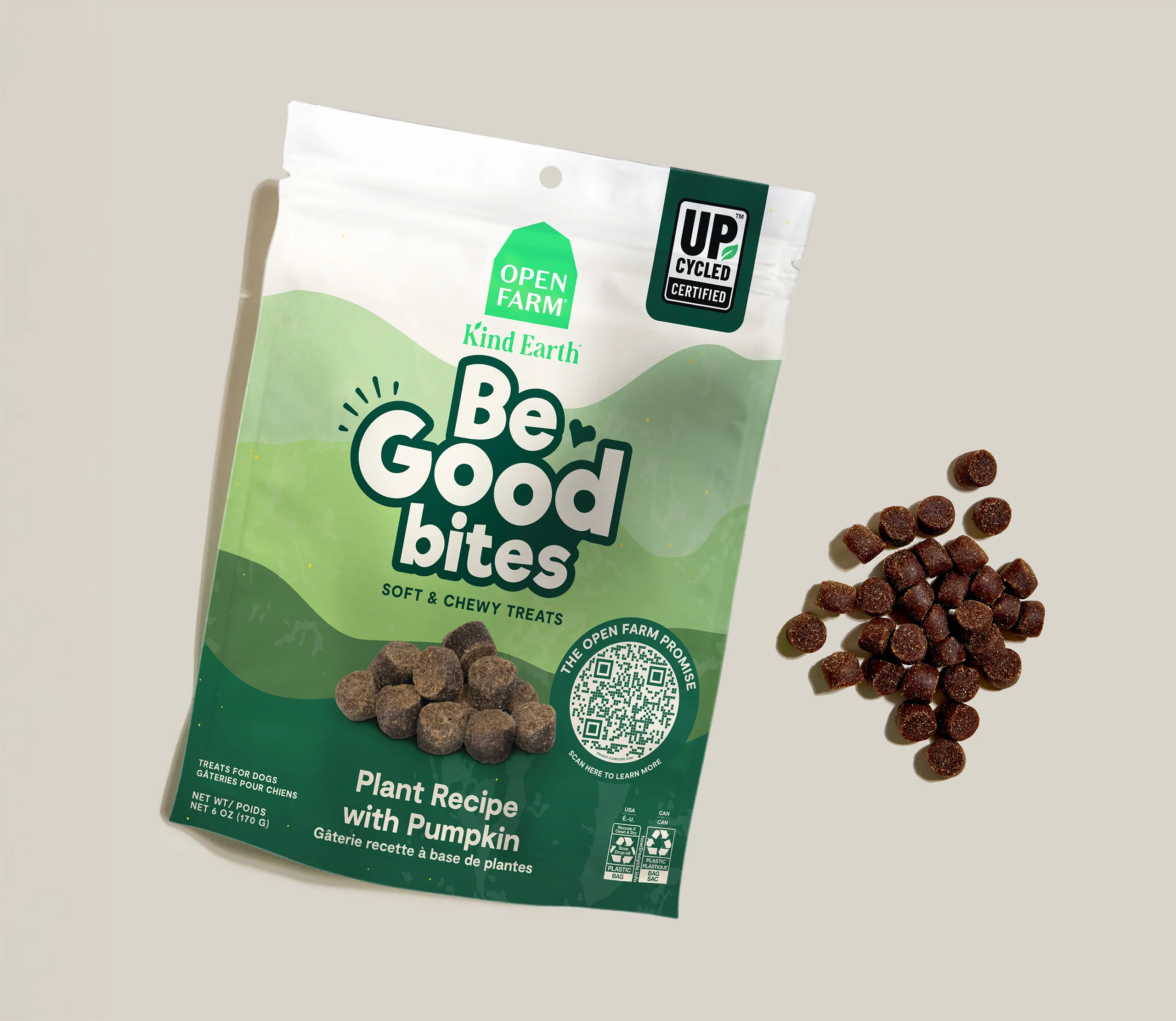 Be Good Bites bløde, seje godbidder til hunde med planter og græskar