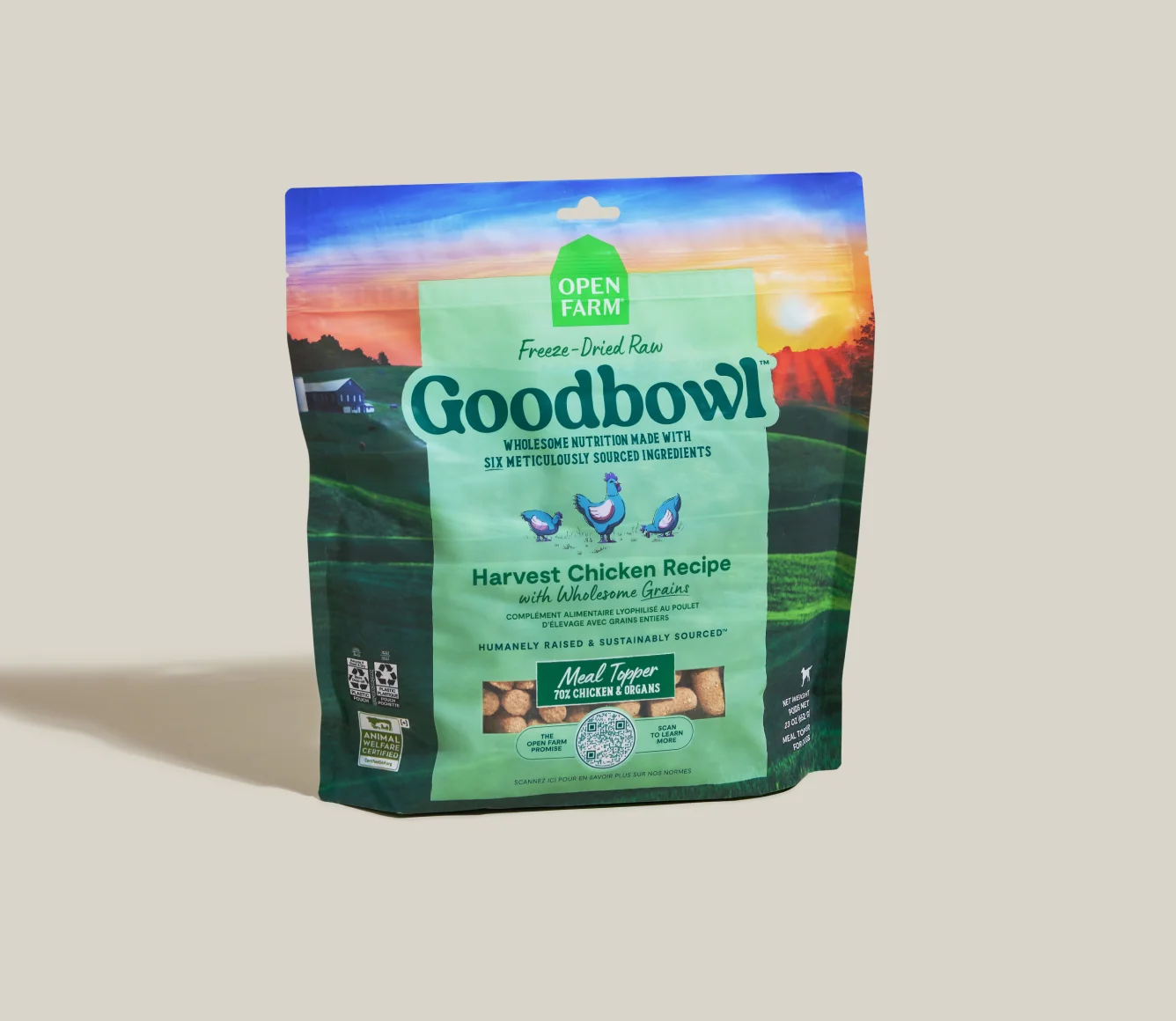 Goodbowl Harvest Chicken Freeze Dried Raw Morsels Meal Mixer for Dogs