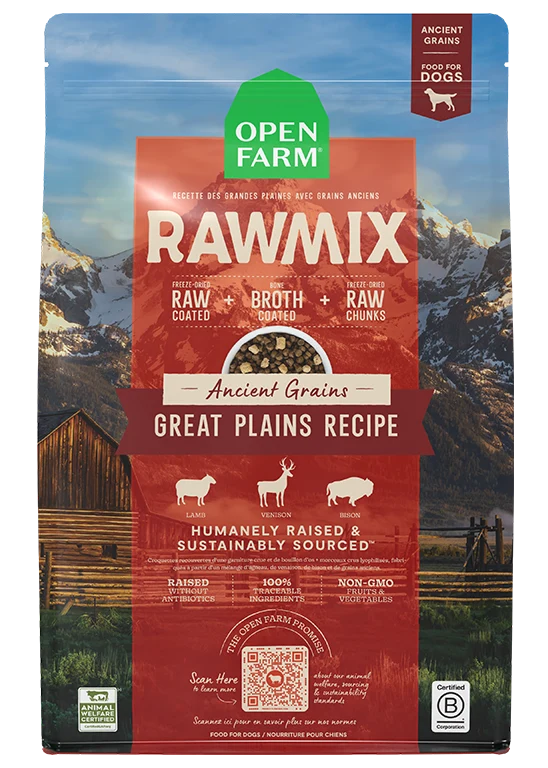 RawMix Great Plains Ancient Grains hundefoder med lam, vildt og bison