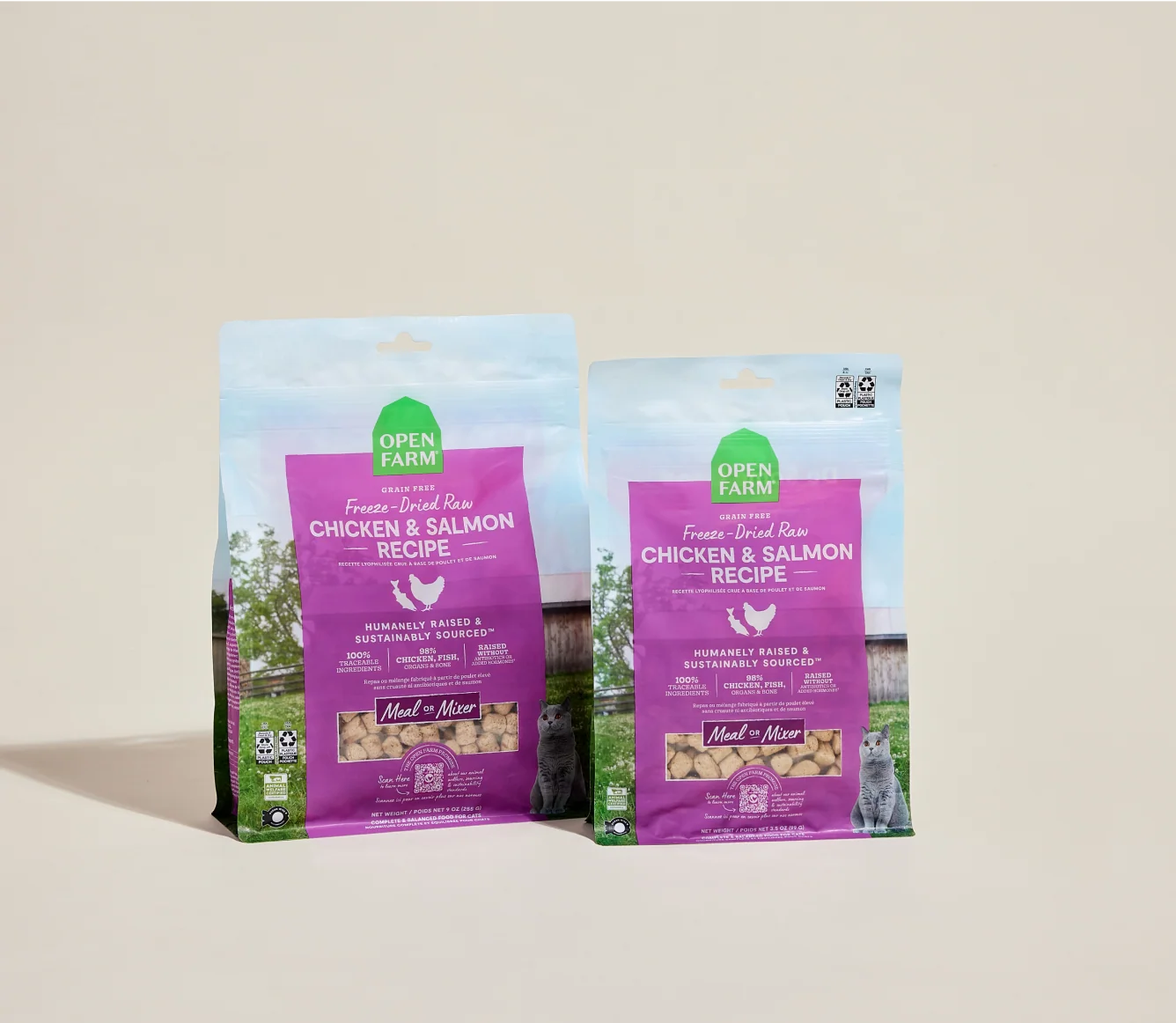 Chicken and Salmon Freeze Dried Morsels for Cats, Raw-Inspired Meal