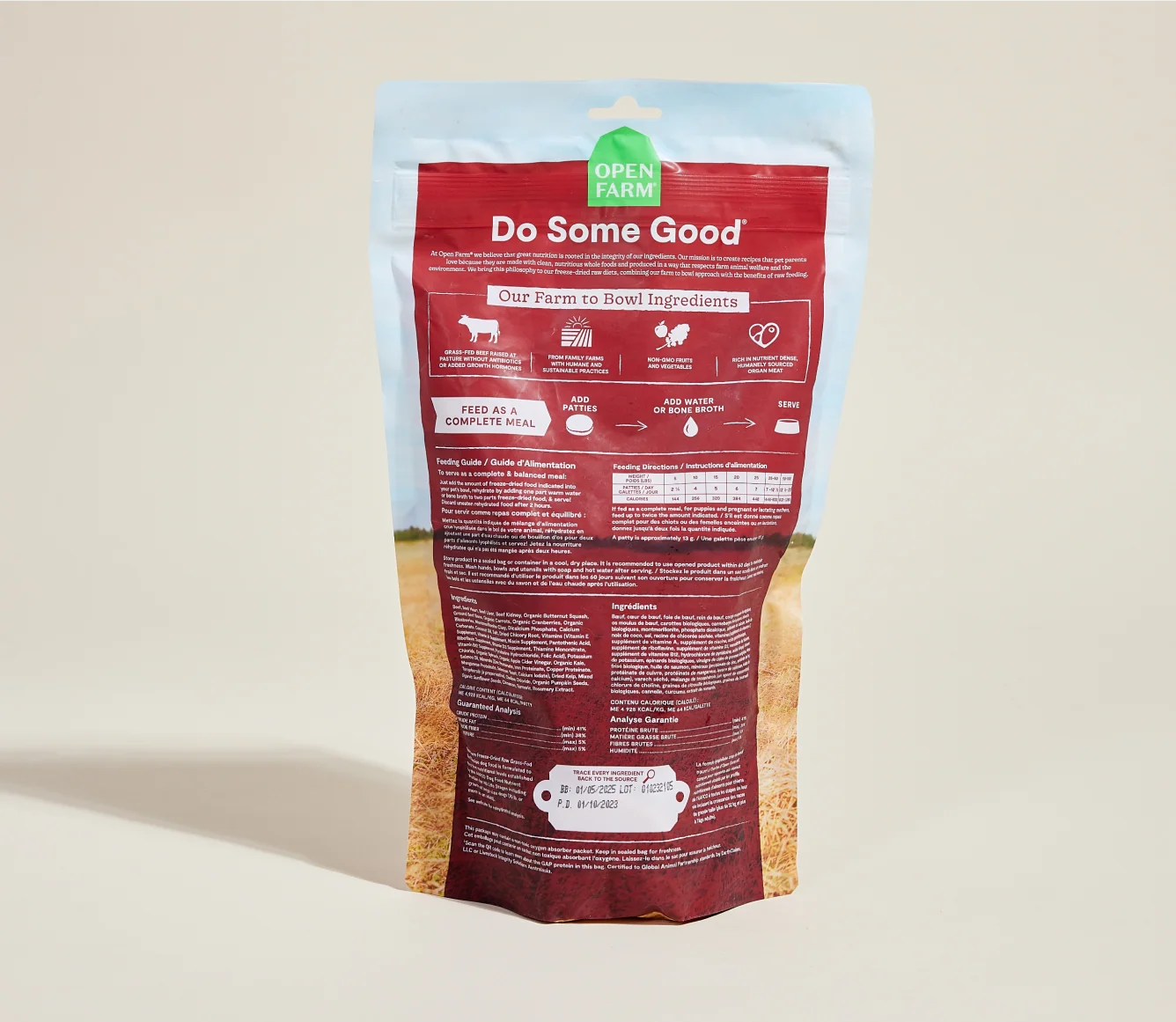 Medaglioni crudi liofilizzati Grass-Fed Beef per cani, 95% manzo