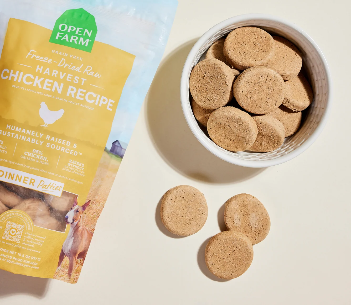 Harvest Chicken frys tørret rå bøffer hundefoder og måltidsmixer
