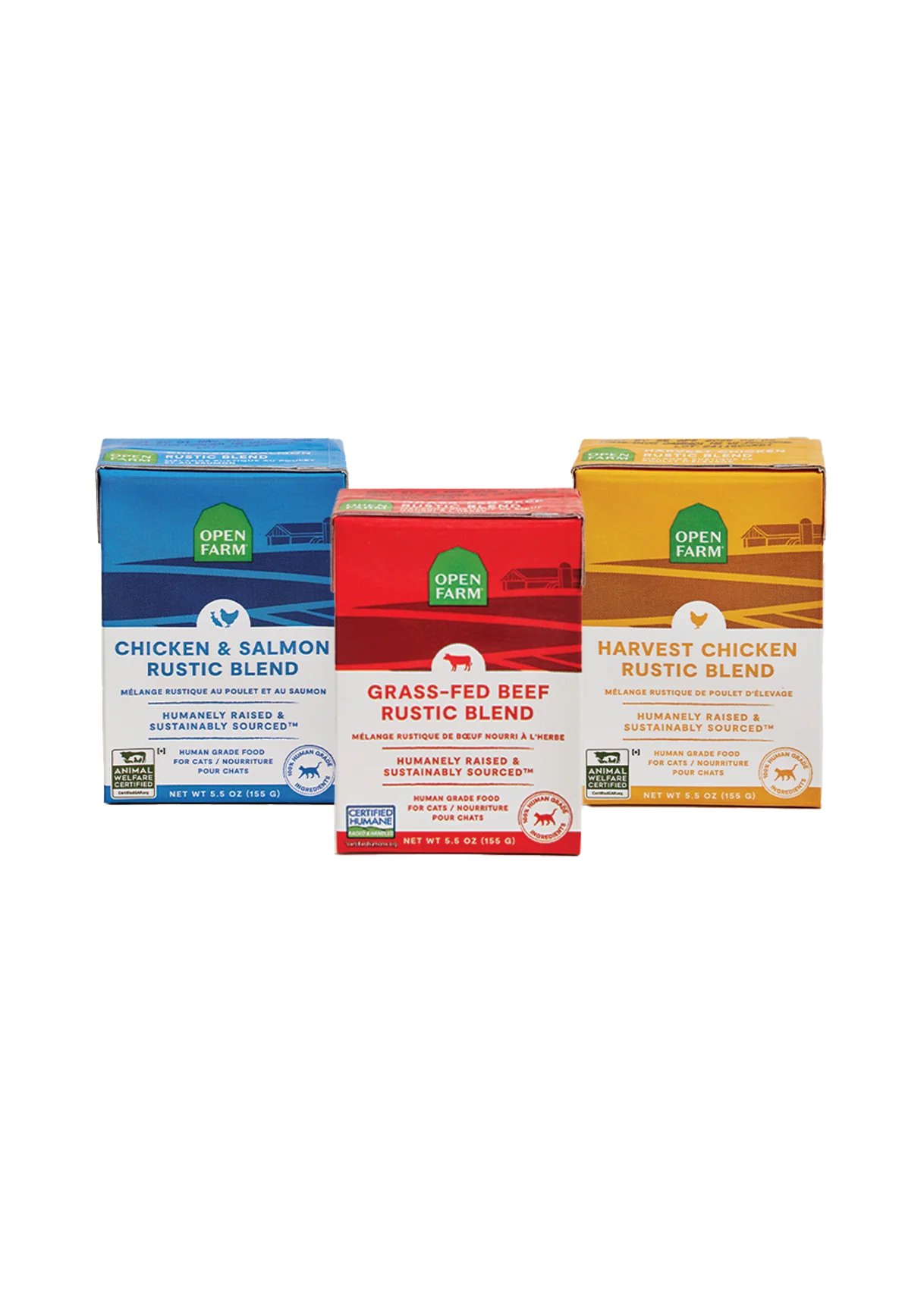 Rustic Blend Variety Pack til katte: Kylling, oksekød og laks