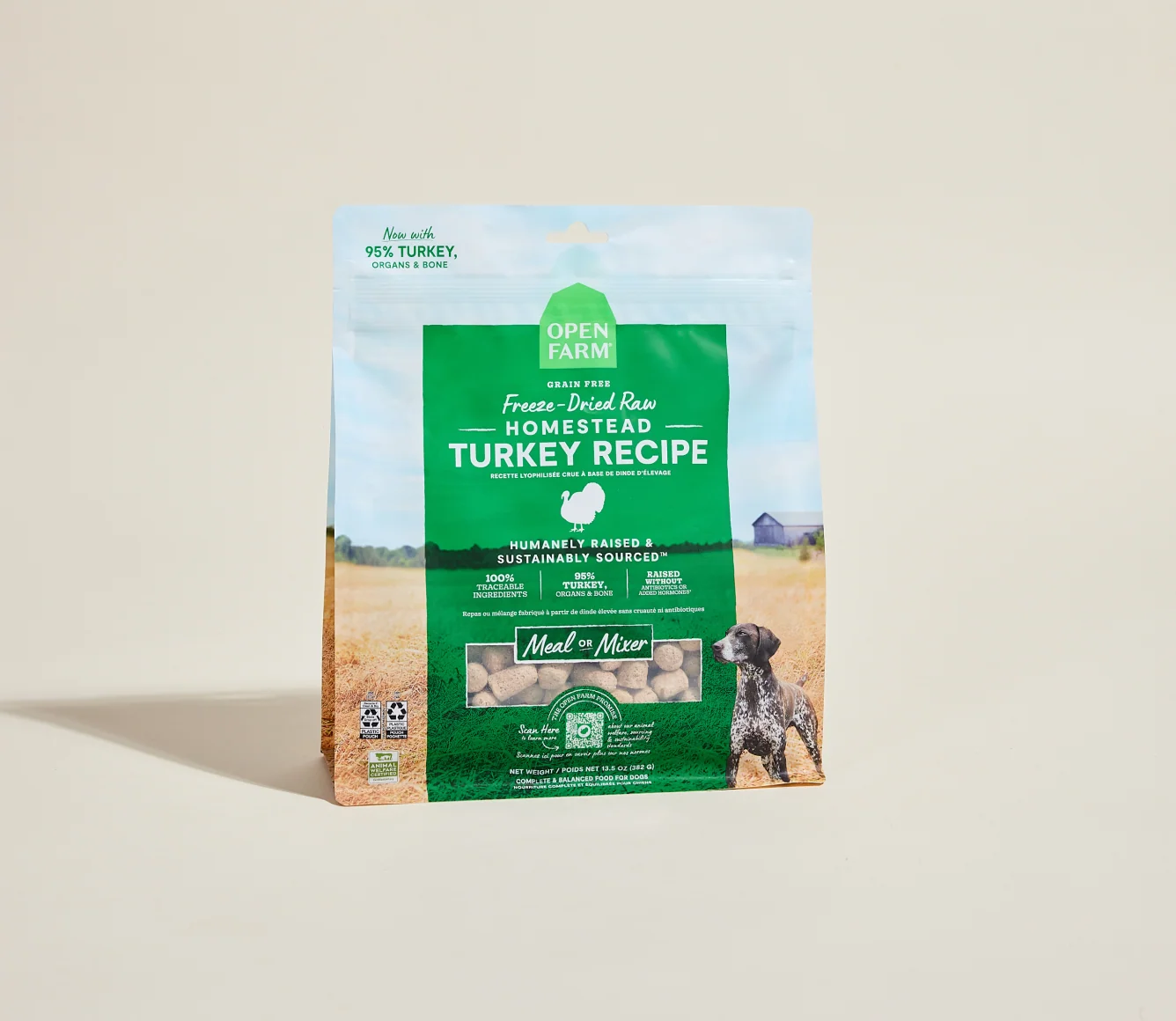 Homestead Turkey Freeze Dried Raw Morsels for Dogs, Single Protein