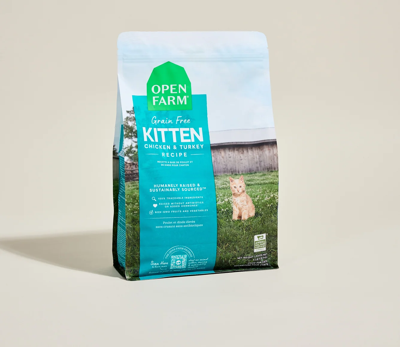 Grain-Free Chicken and Turkey Kibble for Growing Kittens