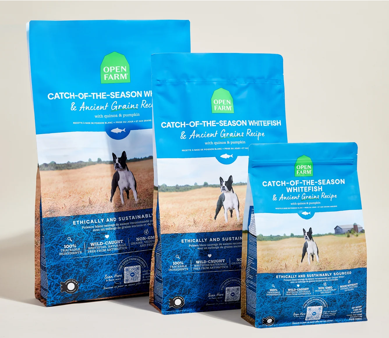 Whitefish & Ancient Grains Dry Dog Kibble for Skin and Coat Support