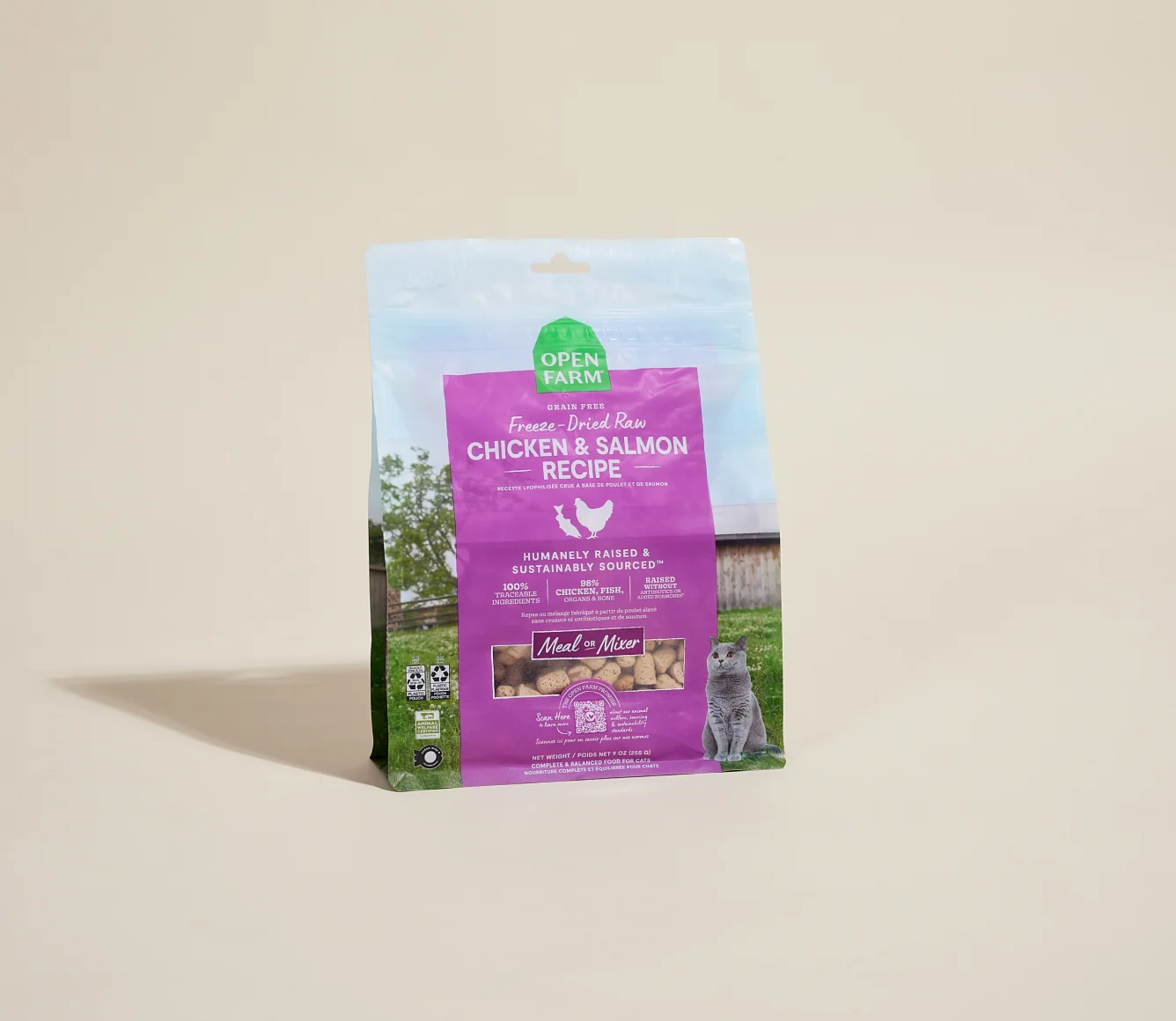 Chicken and Salmon Freeze Dried Morsels for Cats, Raw-Inspired Meal
