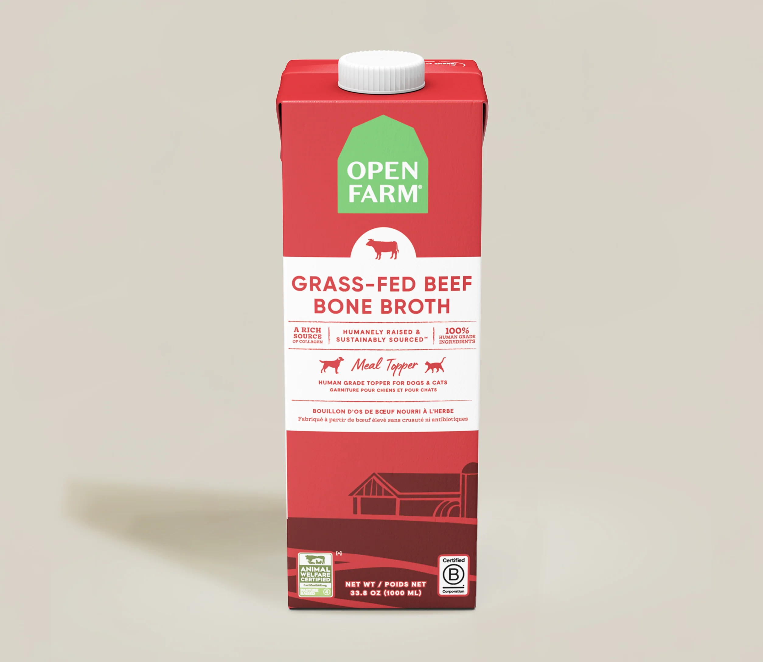 Grass-Fed Beef Bone Broth for Cats, Slow-Simmered with Turmeric