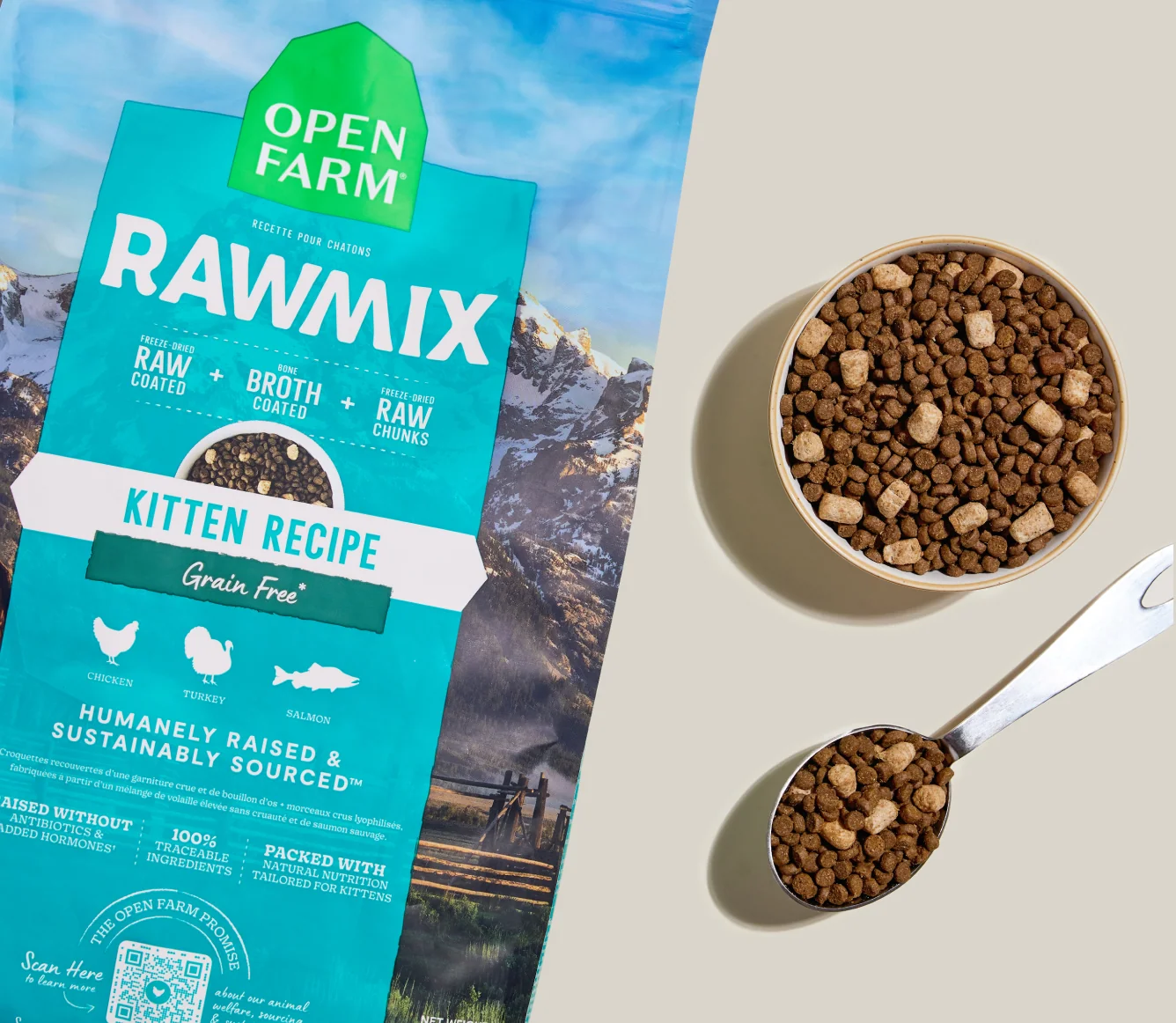 RawMix kornfri killingetørfoder med kylling, kalkun og laks
